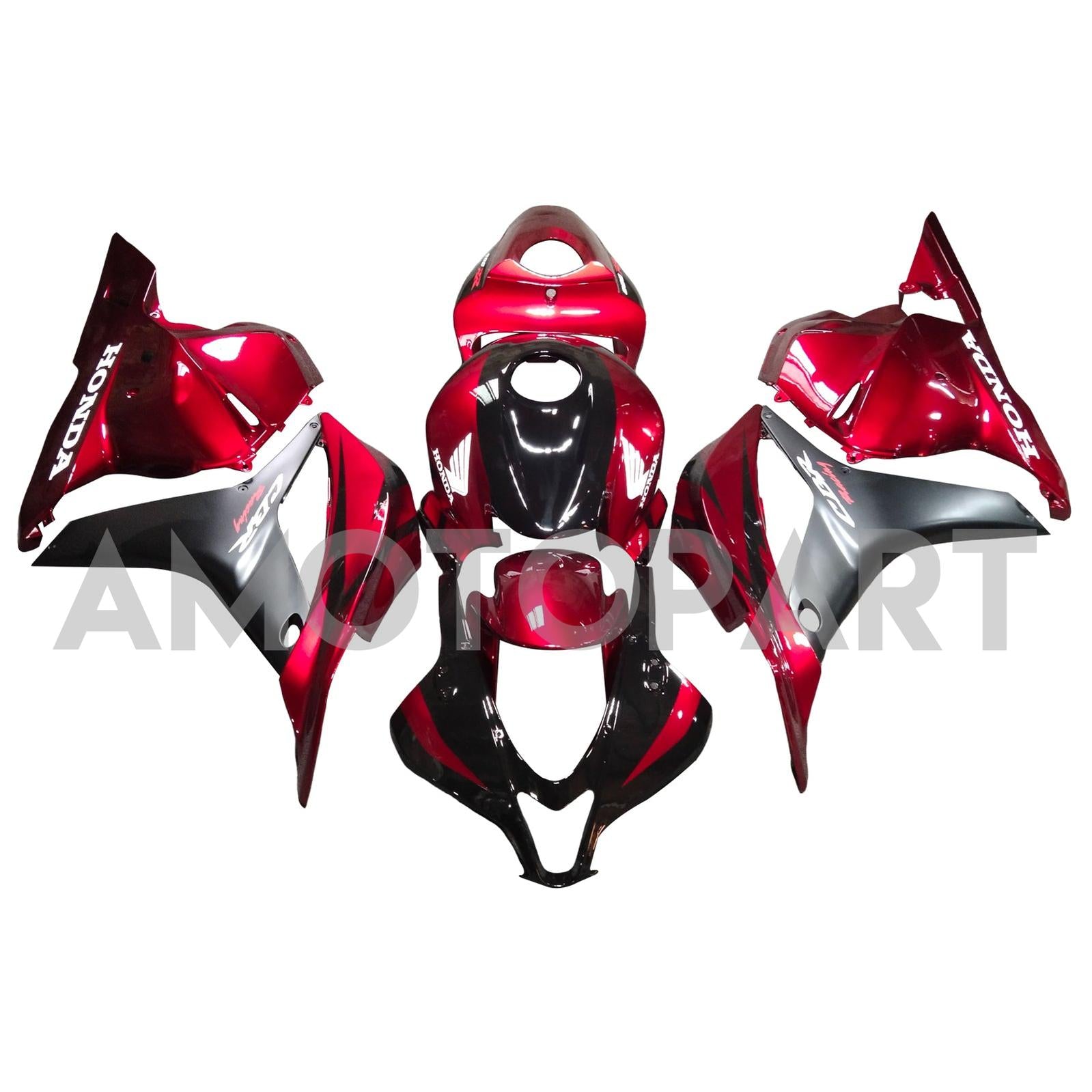 Amotopart 2009-2012 Honda CBR600RR Red Black Fairing Kit