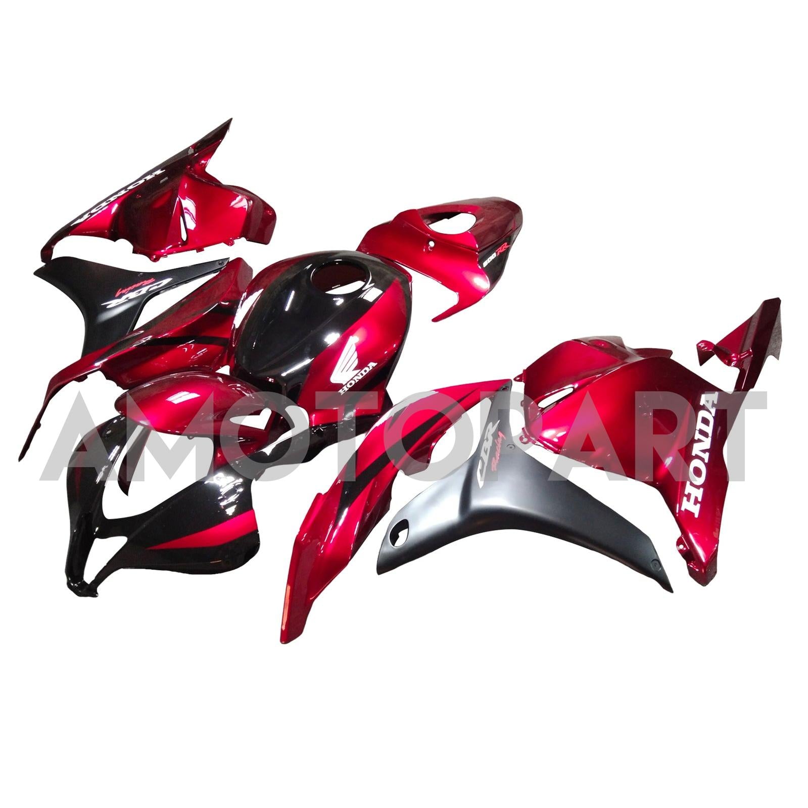 Amotopart 2009-2012 Honda CBR600RR Red Black Fairing Kit