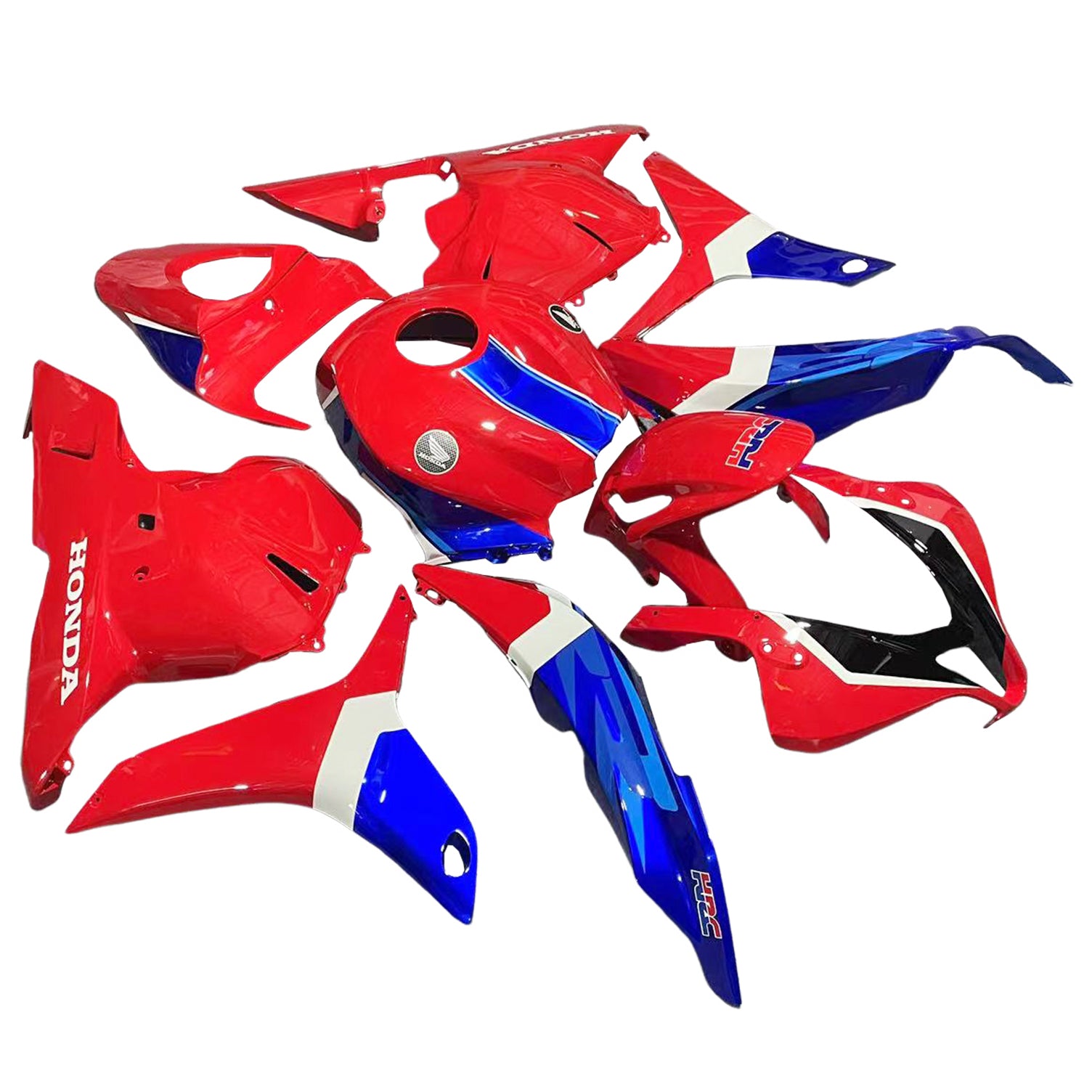 Amotopart 2009–2012 Honda CBR600RR Rot Blau Weiß Verkleidungsset