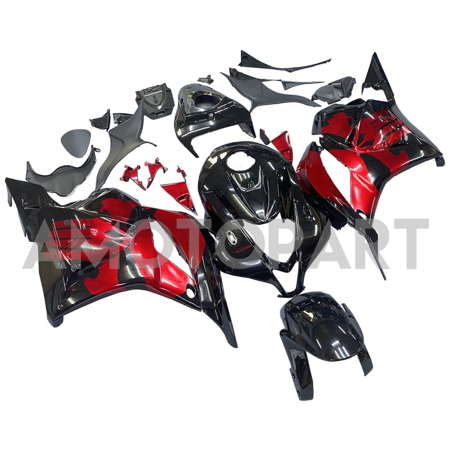 Amotopart 2009-2012 Honda CBR600RR Red & Black Fairing Kit