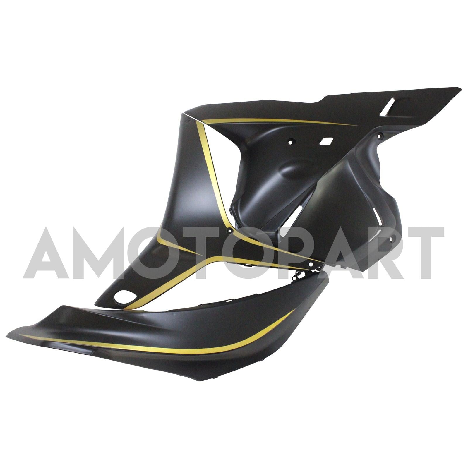 Amotopart 2009–2012 Honda CBR600RR Schwarz-Gold-Verkleidungsset