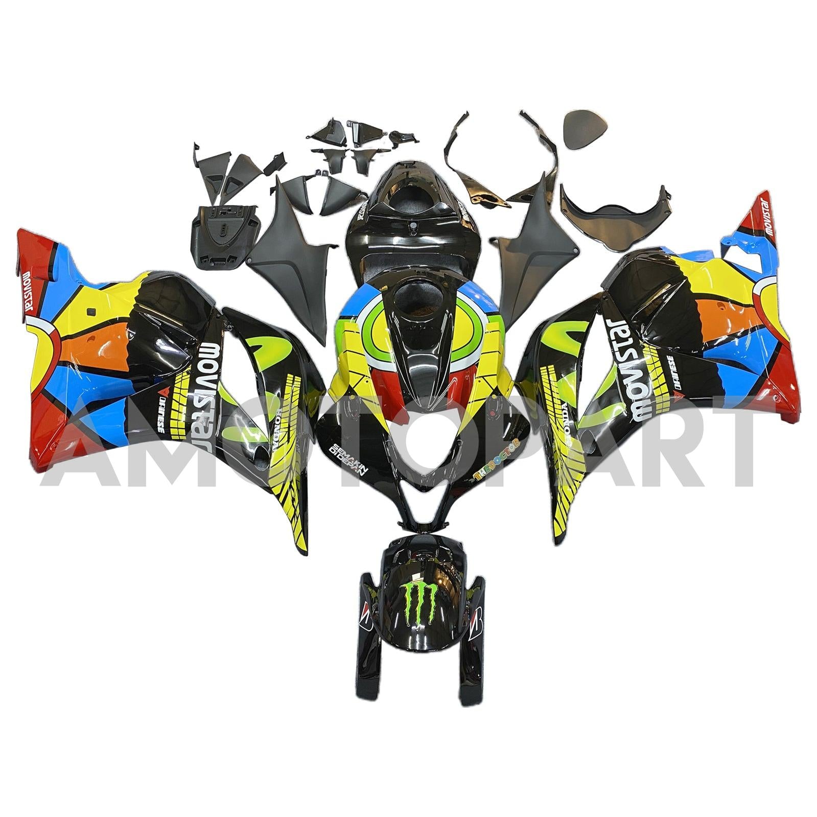 Amotopart 2009-2012 Honda CBR600RR Multicolor Fairing Kit