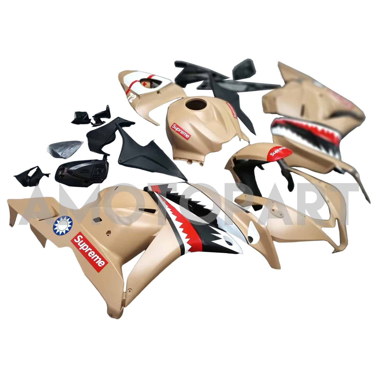 Amotopart 2009-2012 Honda CBR600RR Brown Black Fairing Kit