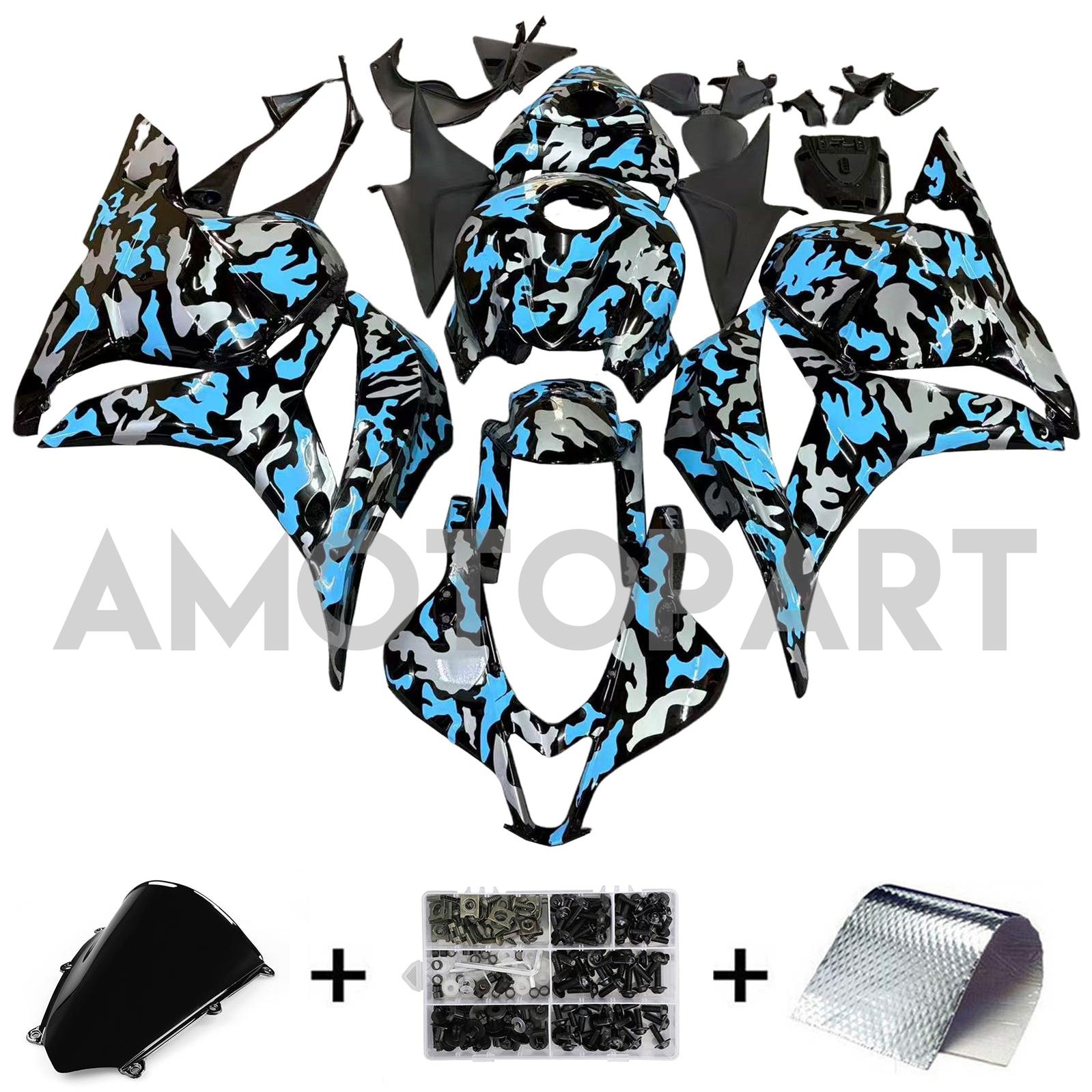 Amotopart 2009-2012 Honda CBR600RR Black Blue Gray Fairing Kit