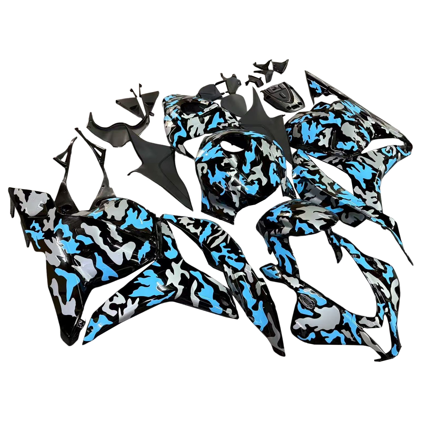 Amotopart 2009-2012 Honda CBR600RR Black Blue Gray Fairing Kit