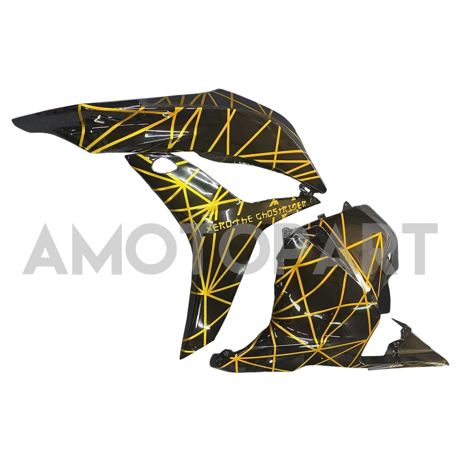 Amotopart 2009-2012 Honda CBR600RR Glod Black Fairing Kit