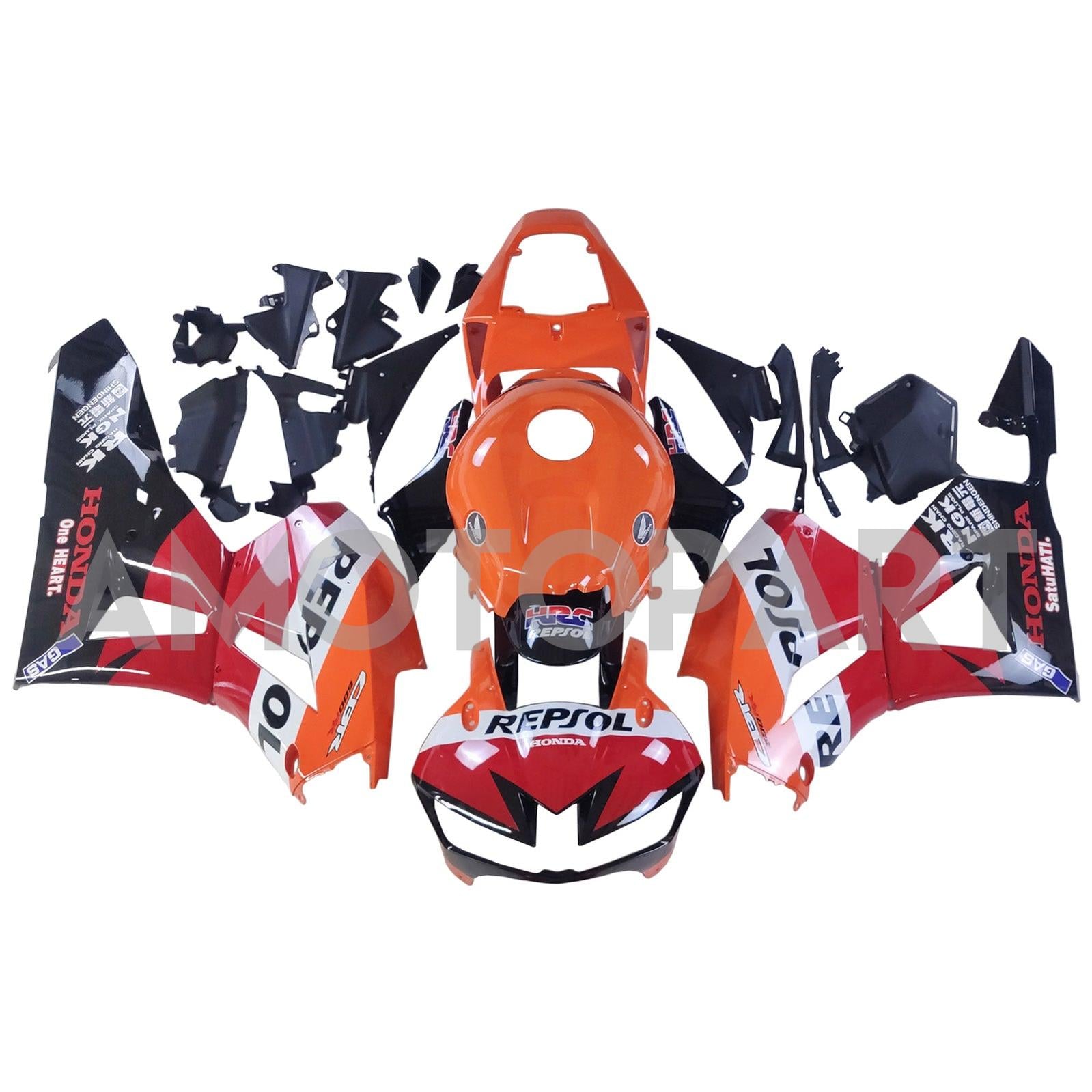 Amotopart 13-25 US ver. & 13-23 European ver. Honda CBR600RR Fairing Multi Orange Kit