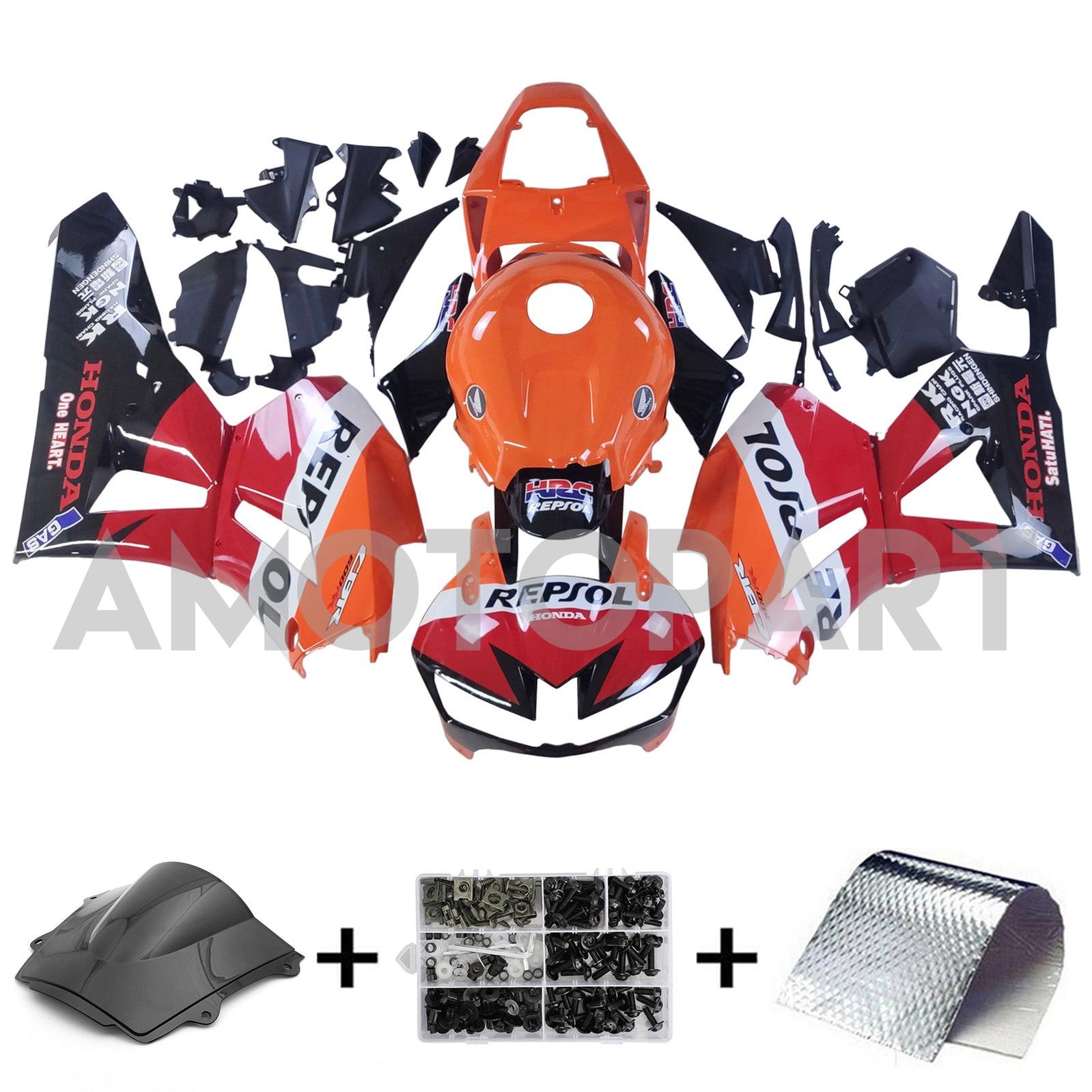 Amotopart 13-25 US ver. & 13-23 European ver. Honda CBR600RR Fairing Multi Orange Kit