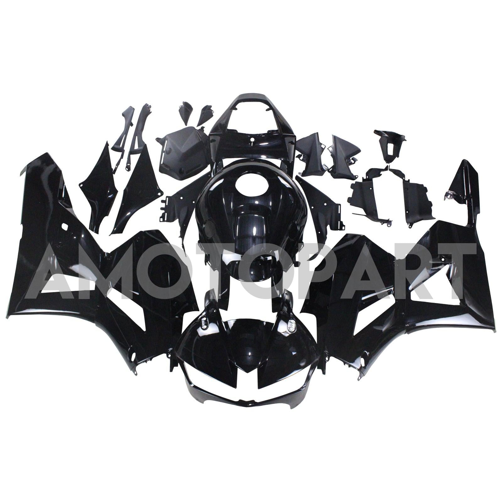 Amotopart 13-25 US ver. & 13-23 European ver. Honda CBR600 Fairing Gloss Black Kit