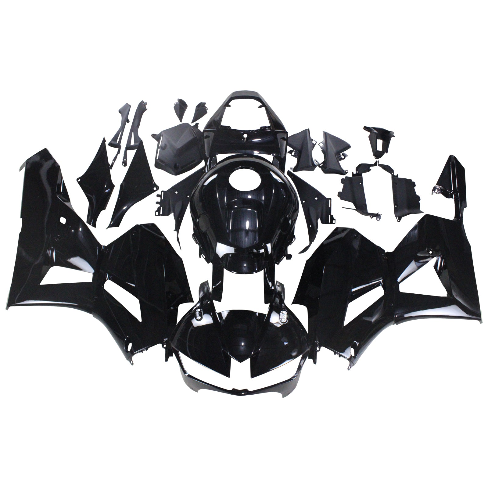 Amotopart Kit de carénage noir brillant Honda CBR600 2013-2023