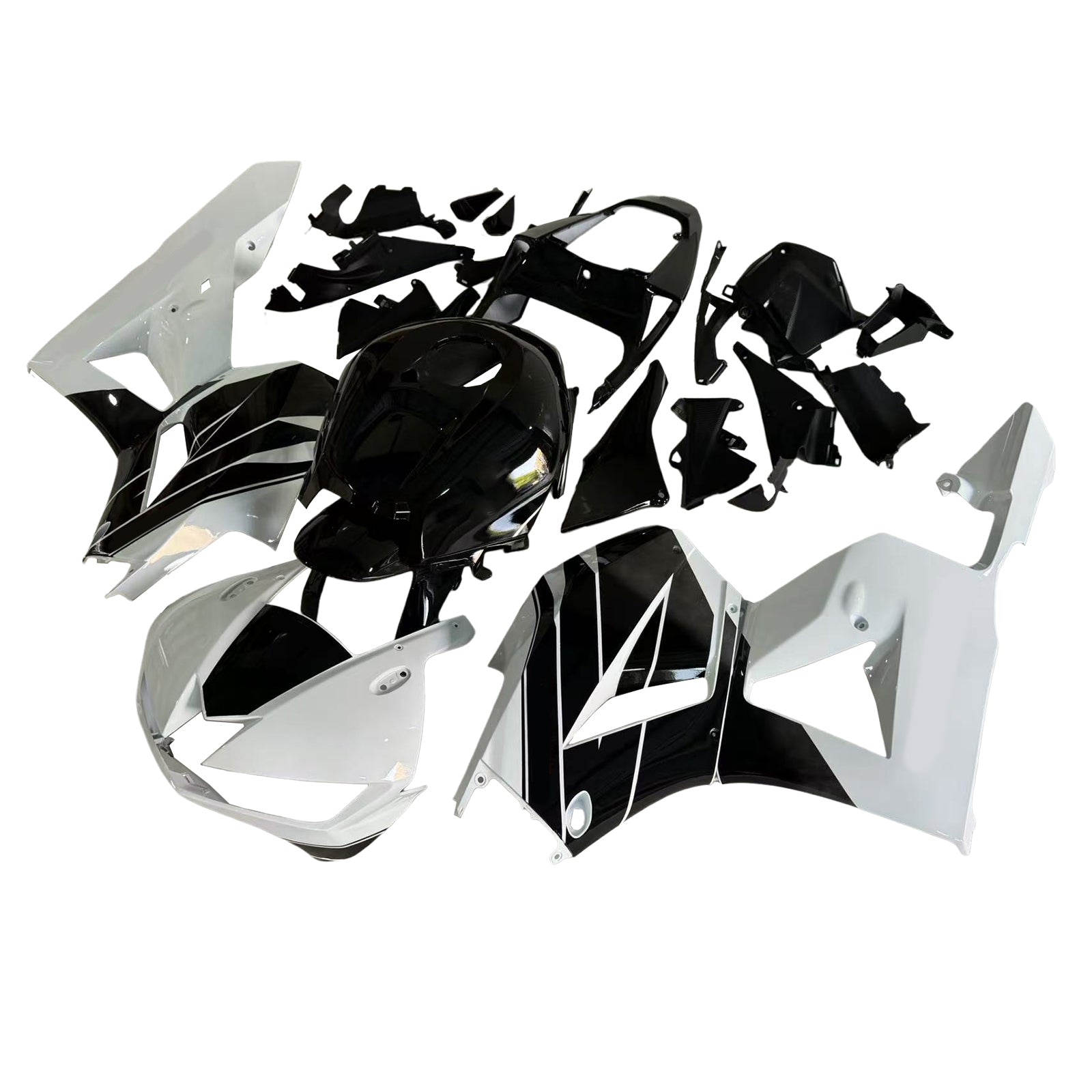 Amotopart 13-25 US ver. & 13-23 European ver. Honda CBR600 Fairing White&Black Style2 Kit