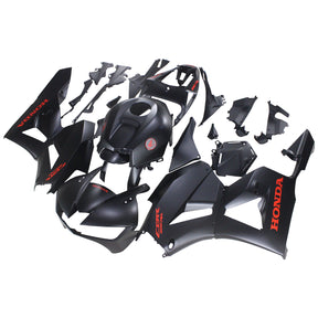 Amotopart 2013-2023 Honda CBR600 Fairing Matte Black&Red Logo Kit