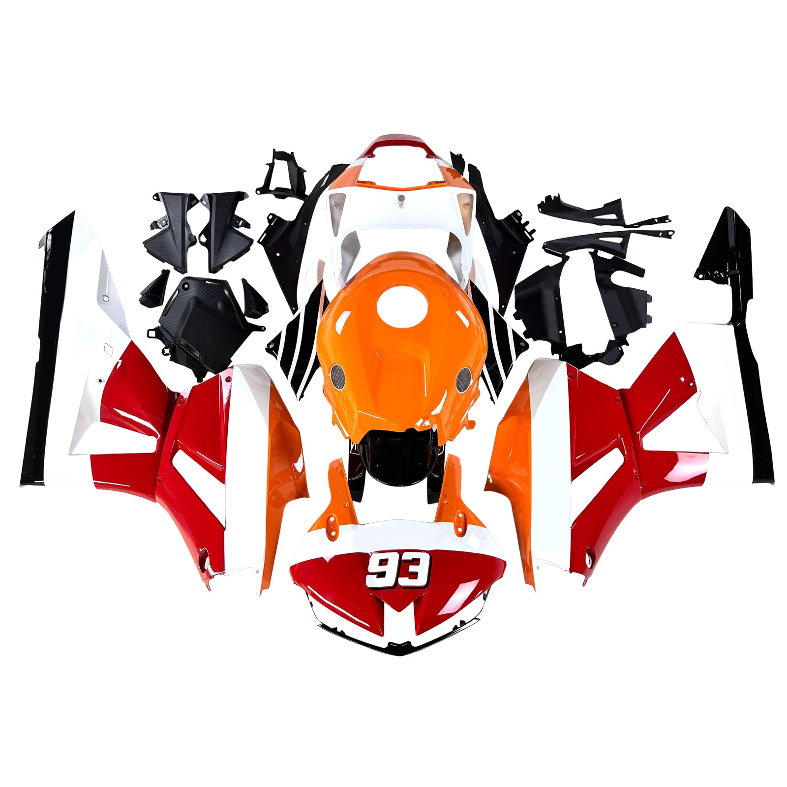 Amotopart 2013-2020 Honda CBR600 Fairing Red & Orange Repjol Kit