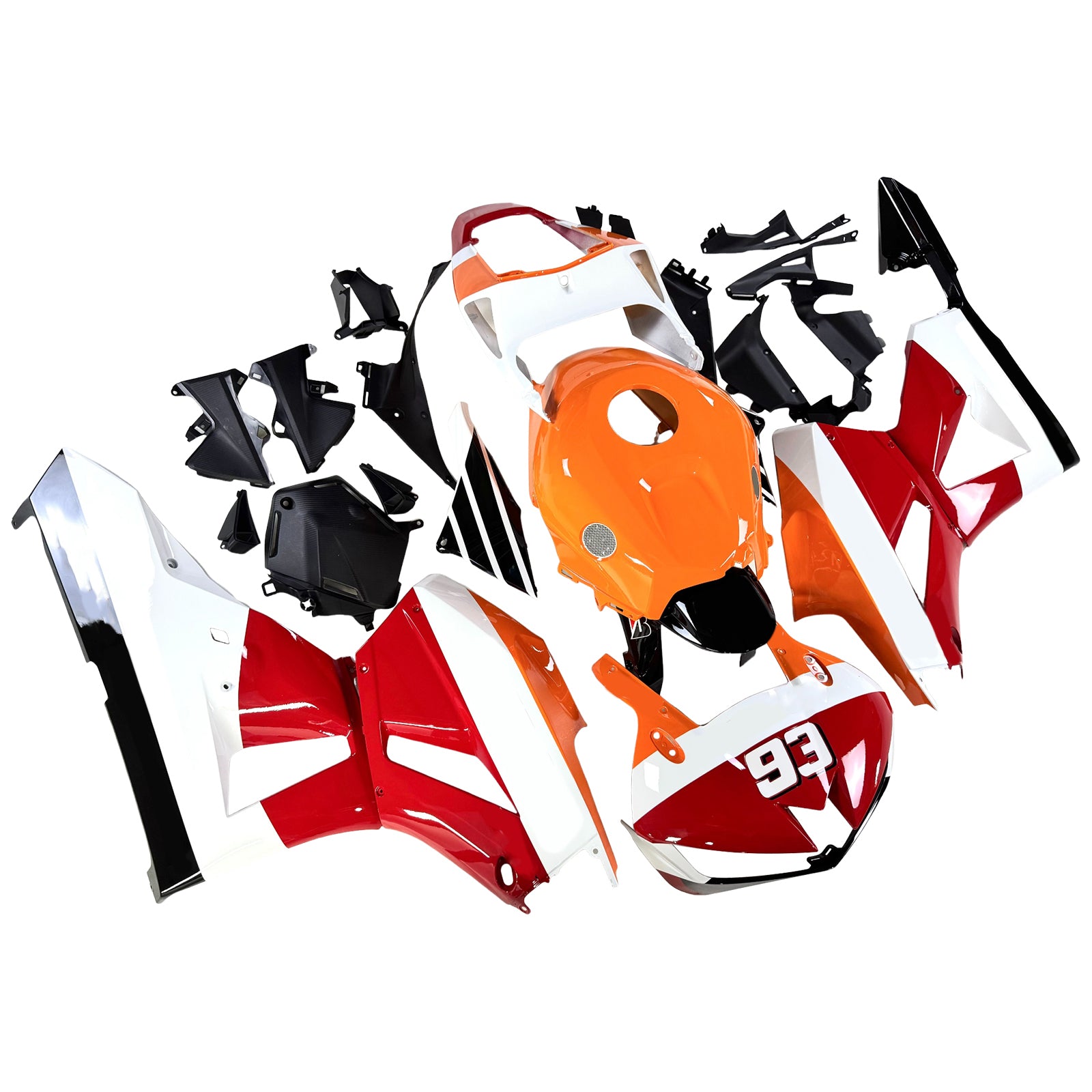 Amotopart 2013-2020 Honda CBR600 Fairing Red & Orange Repjol Zestaw