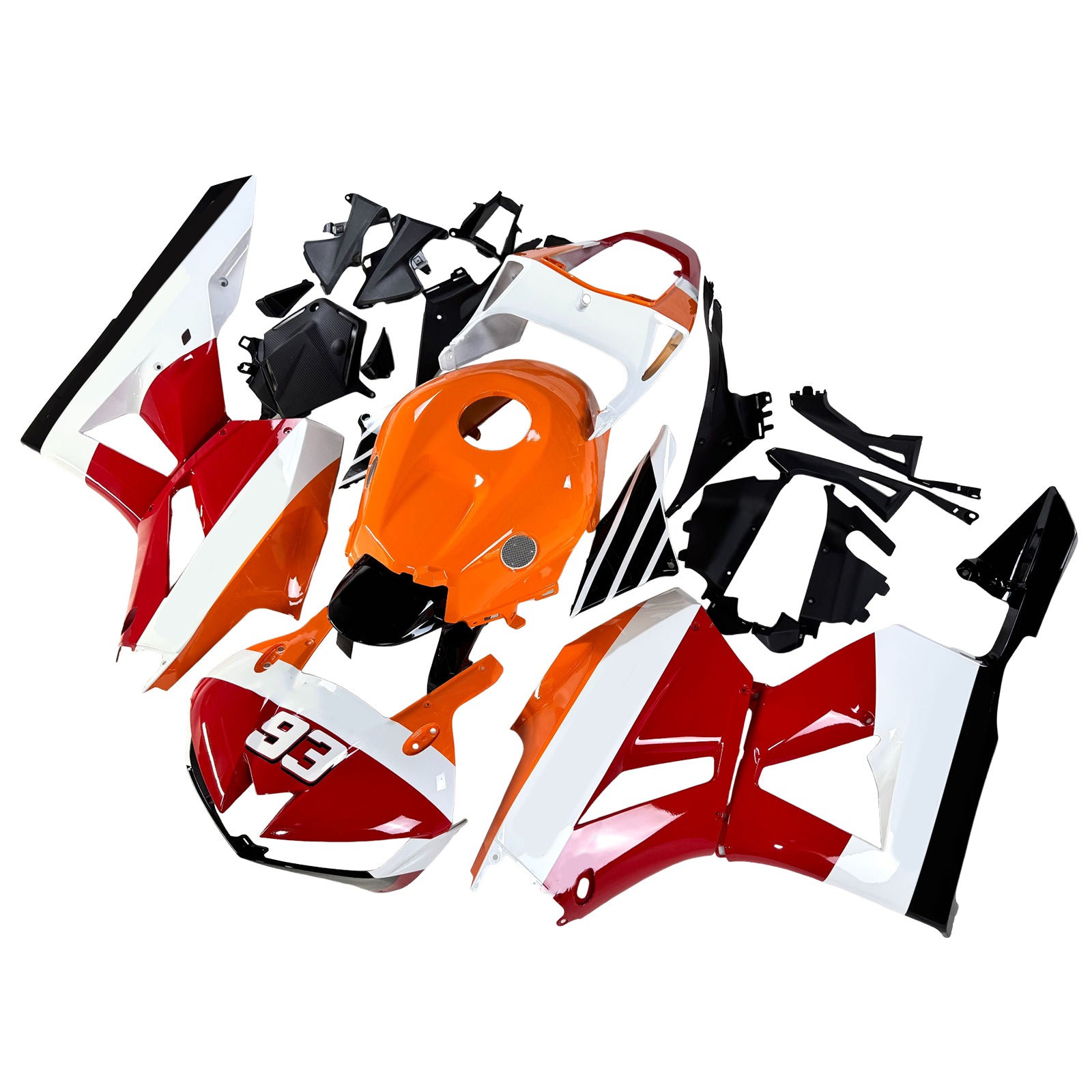 Amotopart 2013-2020 Honda CBR600 Fairing Red & Orange Repjol Zestaw