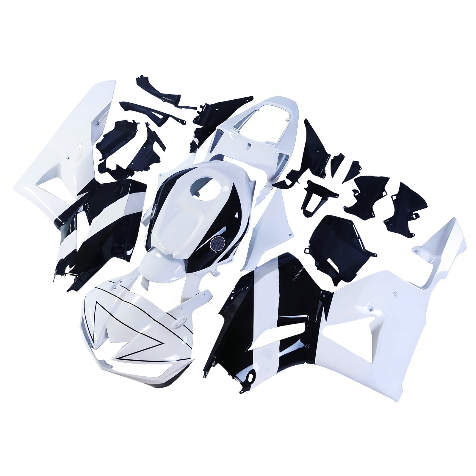 Amotopart 13-25 wersja US. & 13-23 Wersja europejska Honda CBR600 Owiewka biała&Czarny zestaw Repjol