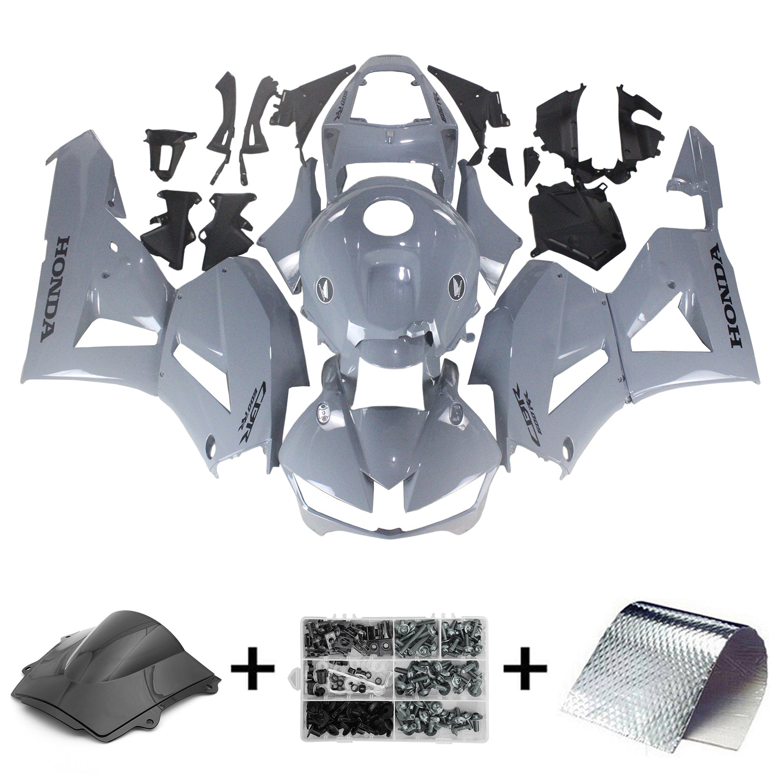 Kit de carénage gris Amotopart 2013-2023 Honda CBR600