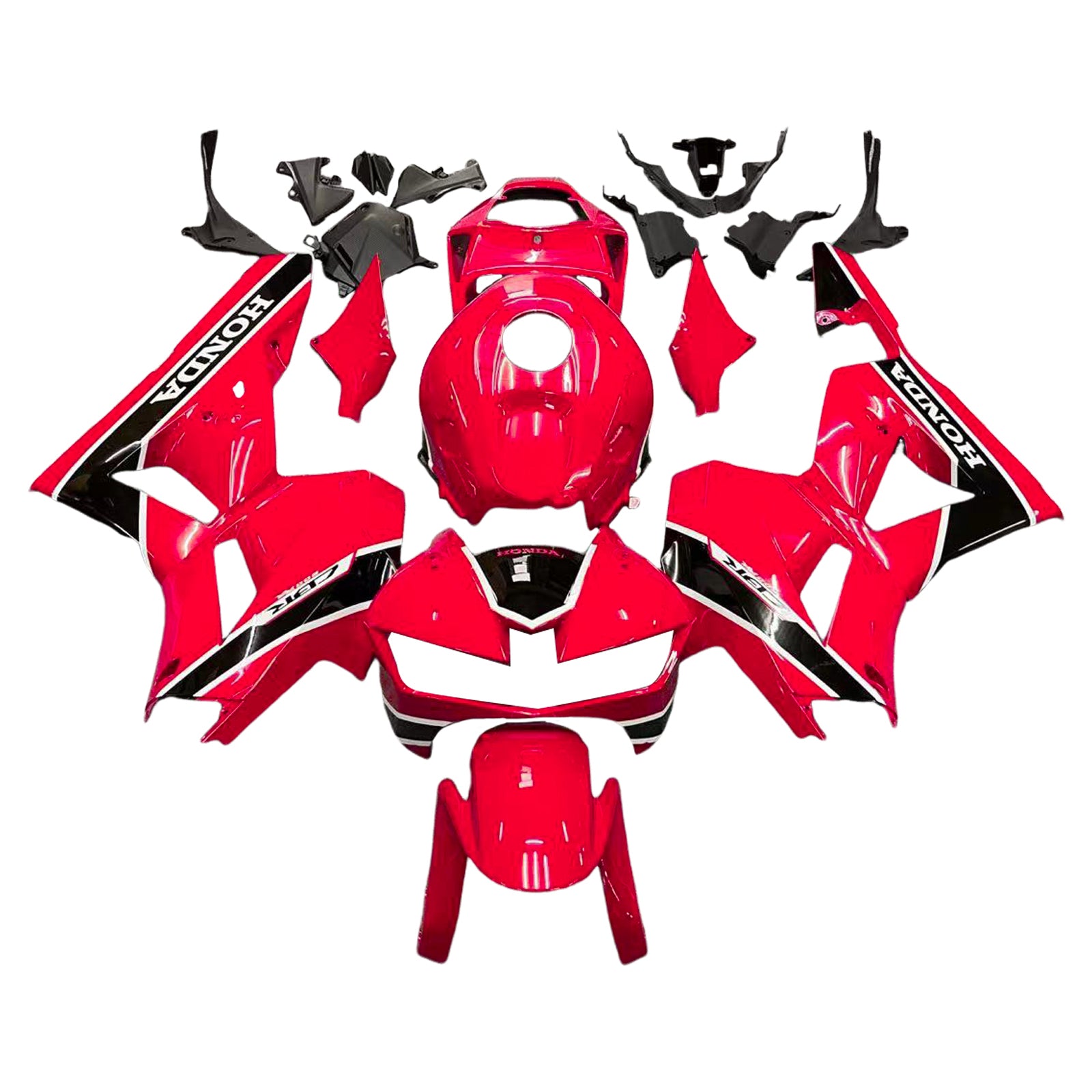 Amotopart 2013-2023 Honda CBR600 Fairing Red&Black Style3 Kit