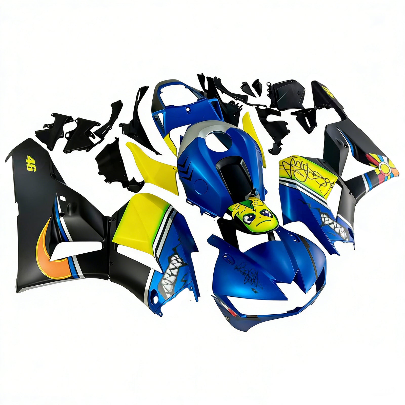 Amotopart 13-26 US ver. &  13-23 Versione europea F5 CBR600RR Honda Giallo&BKit di carene Blue Style2