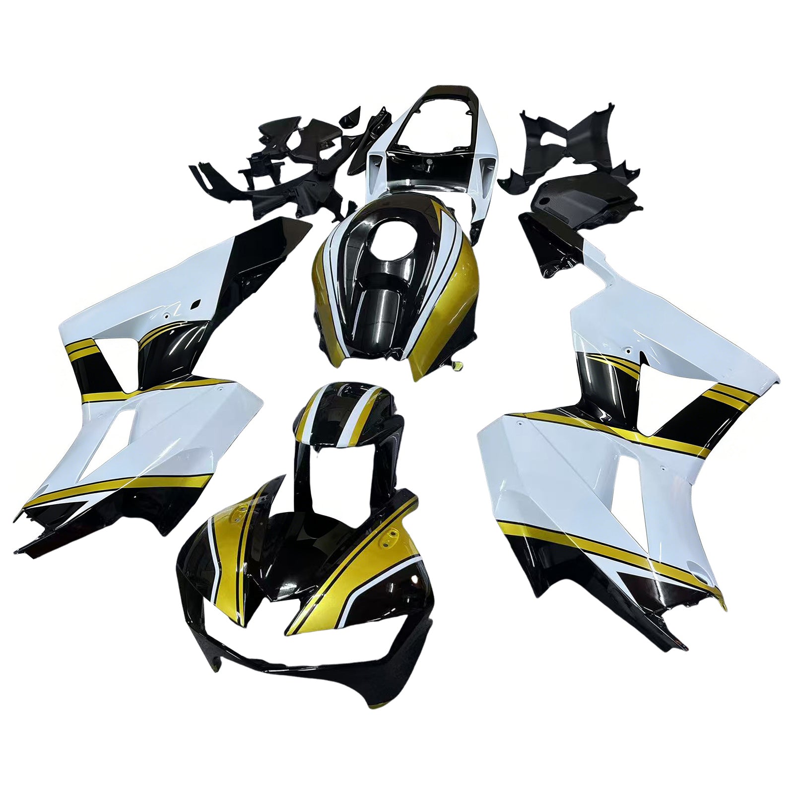 Amotopart 13-25 US ver. & 13-23 European ver. F5 CBR600RR Honda Gold&White Fairing Kit