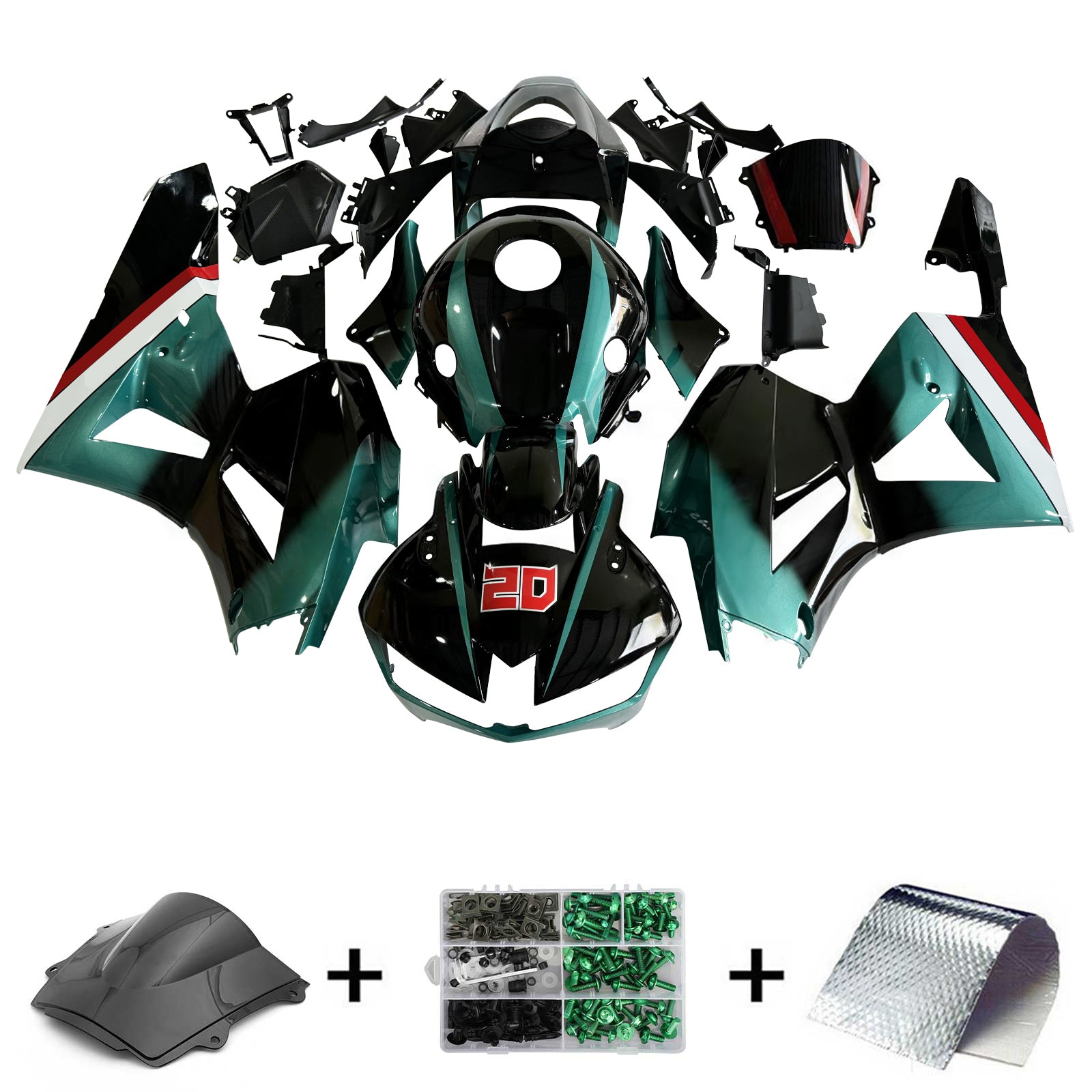Amotopart 13-25 US ver. & 13-23 European ver. F5 CBR600RR Honda Blue Petronas Fairing Kit