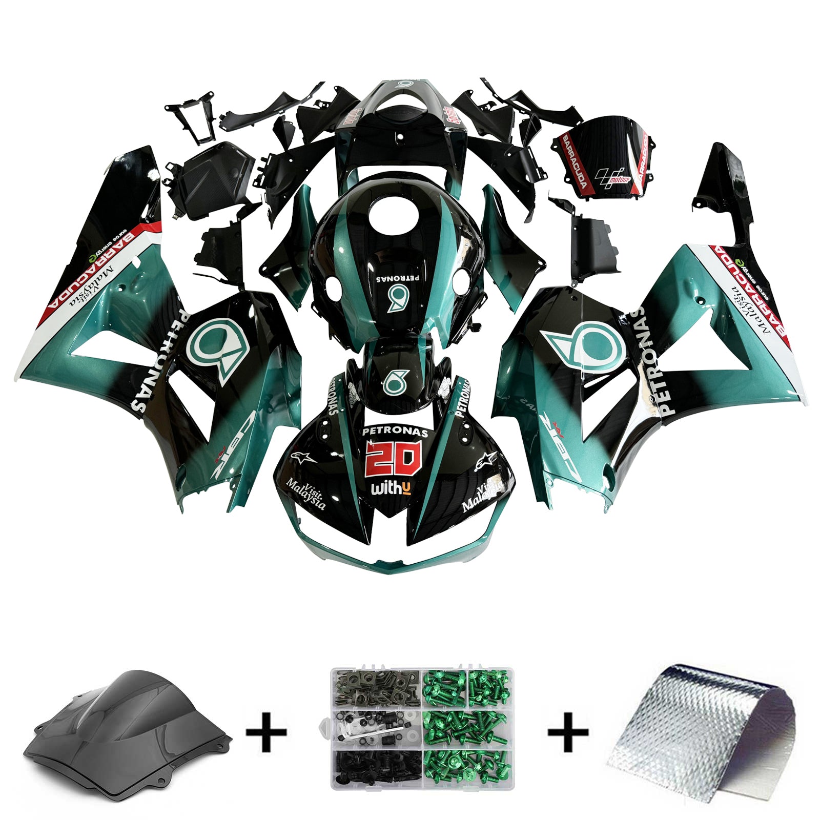 Amotopart 13-26 US ver. & 13-23 European ver. F5 CBR600RR Honda Blue Petronas Fairing Kit