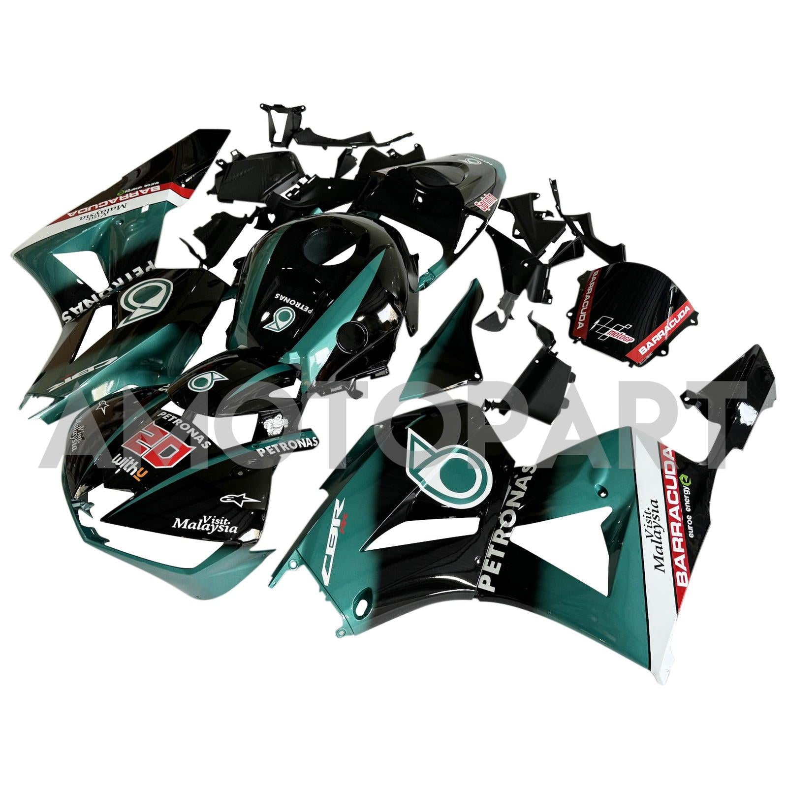 Amotopart 13-25 US verze. & Kapotážní sada pro Honda CBR600RR F5, evropská verze 13-23, modrá, Petronas