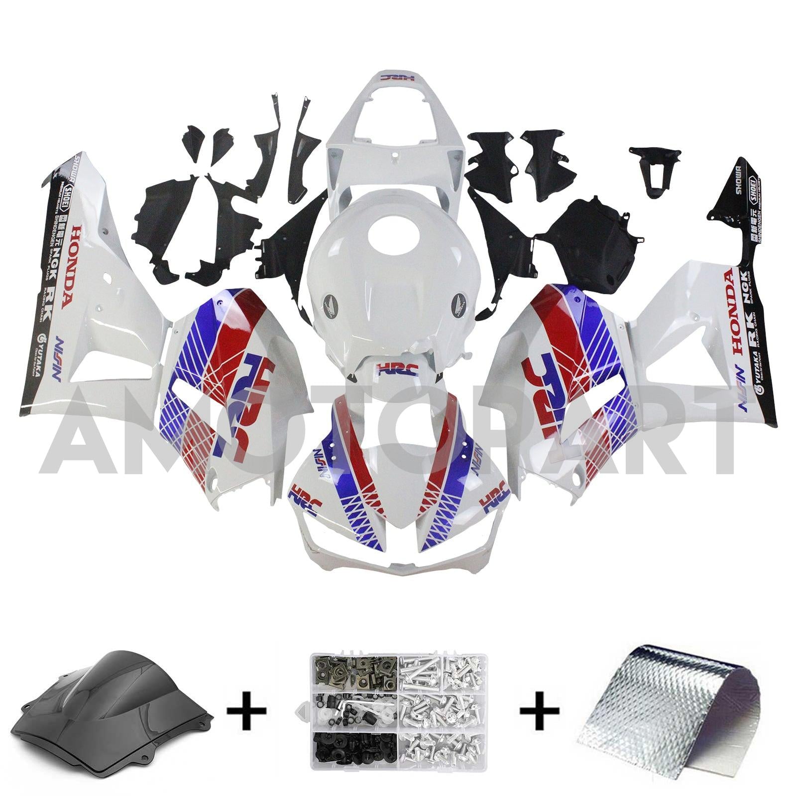 Amotopart 13-25 US ver. & 13-23 European ver. F5 CBR600RR Honda Red&Blue Style5 Fairing Kit