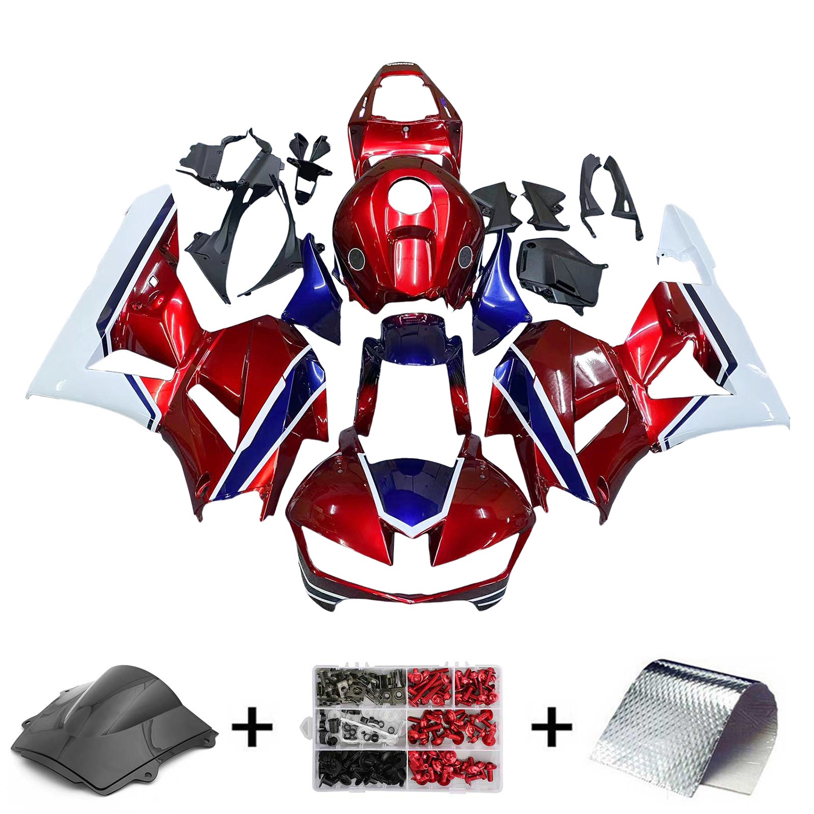 Amotopart 13-25 US ver. & 13-23 European ver. F5 CBR600RR Honda Red&White Fairing Kit