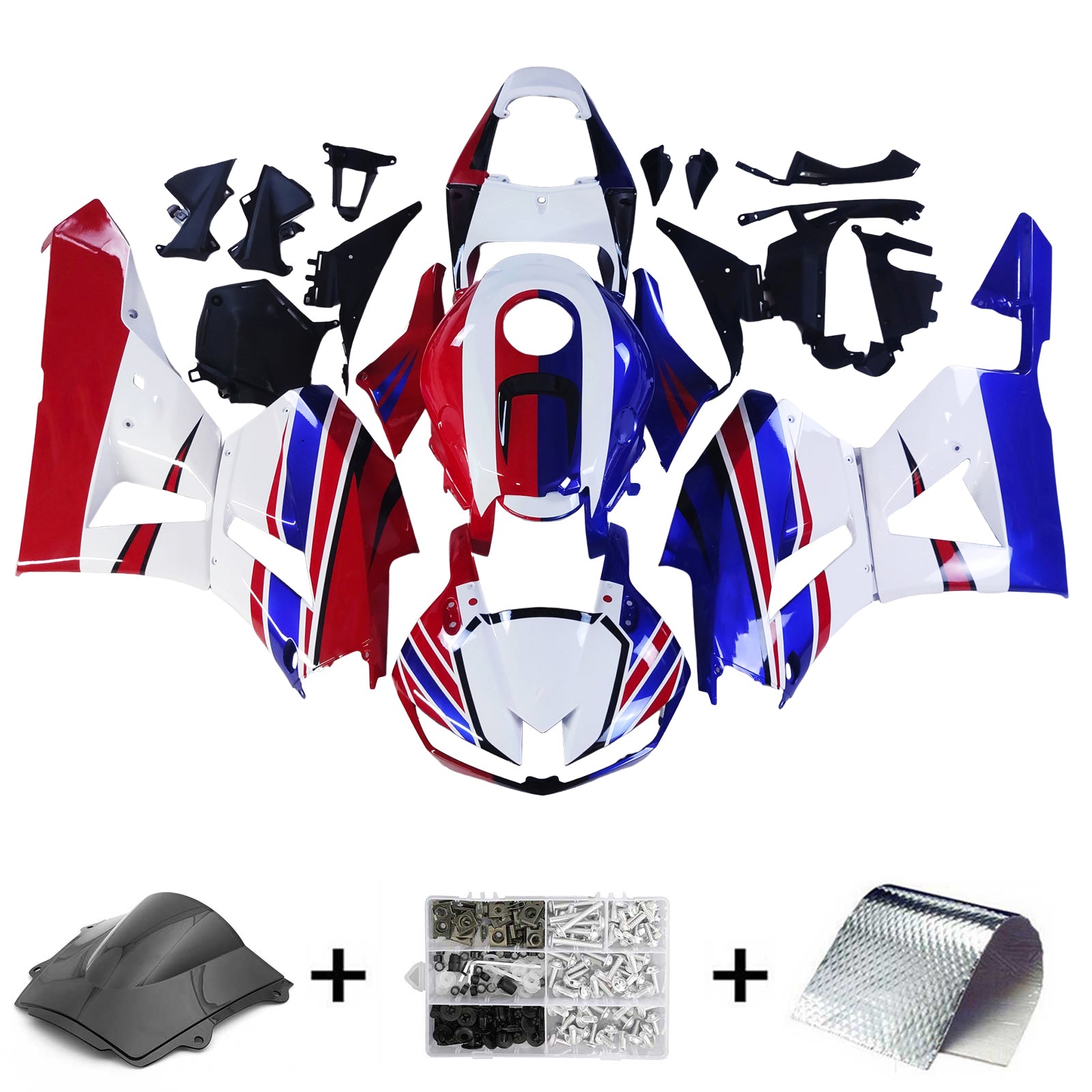 Amotopart 13-25 US ver. & 13-23 European ver. F5 CBR600RR Honda Red&Blue Style4 Fairing Kit