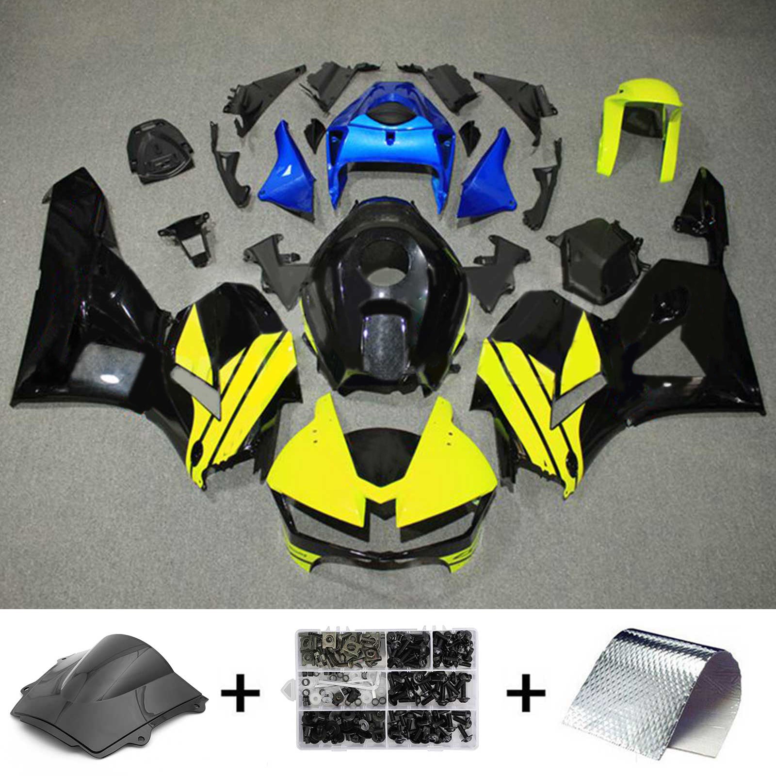 Amotopart 13-26 US ver. & 13-23 European ver. F5 CBR600RR Honda Yellow&Blue Fairing Kit