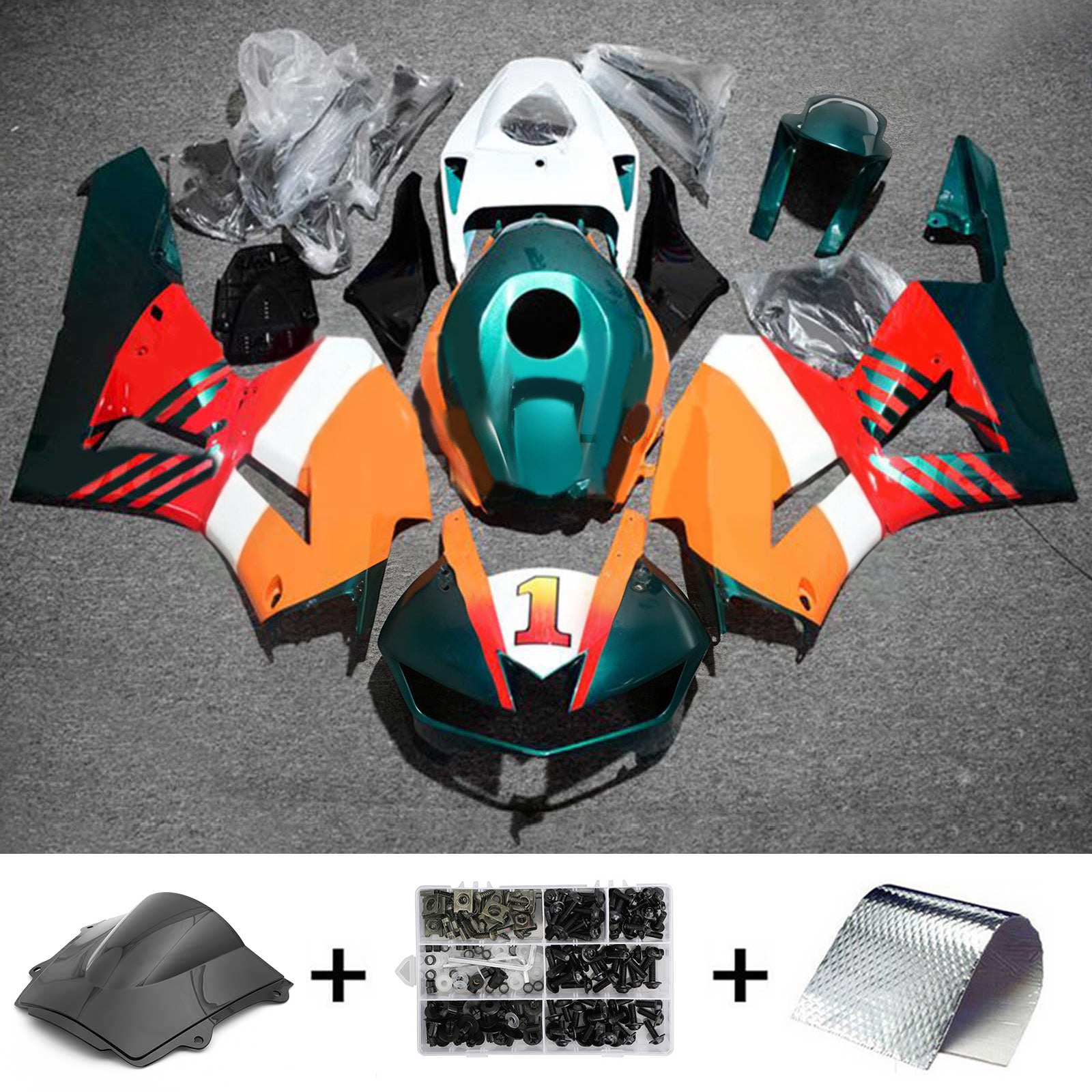Amotopart 13-26 US ver. &  13-23 Europæisk version F5 CBR600RR Honda Rød&ORange-kåbesæt