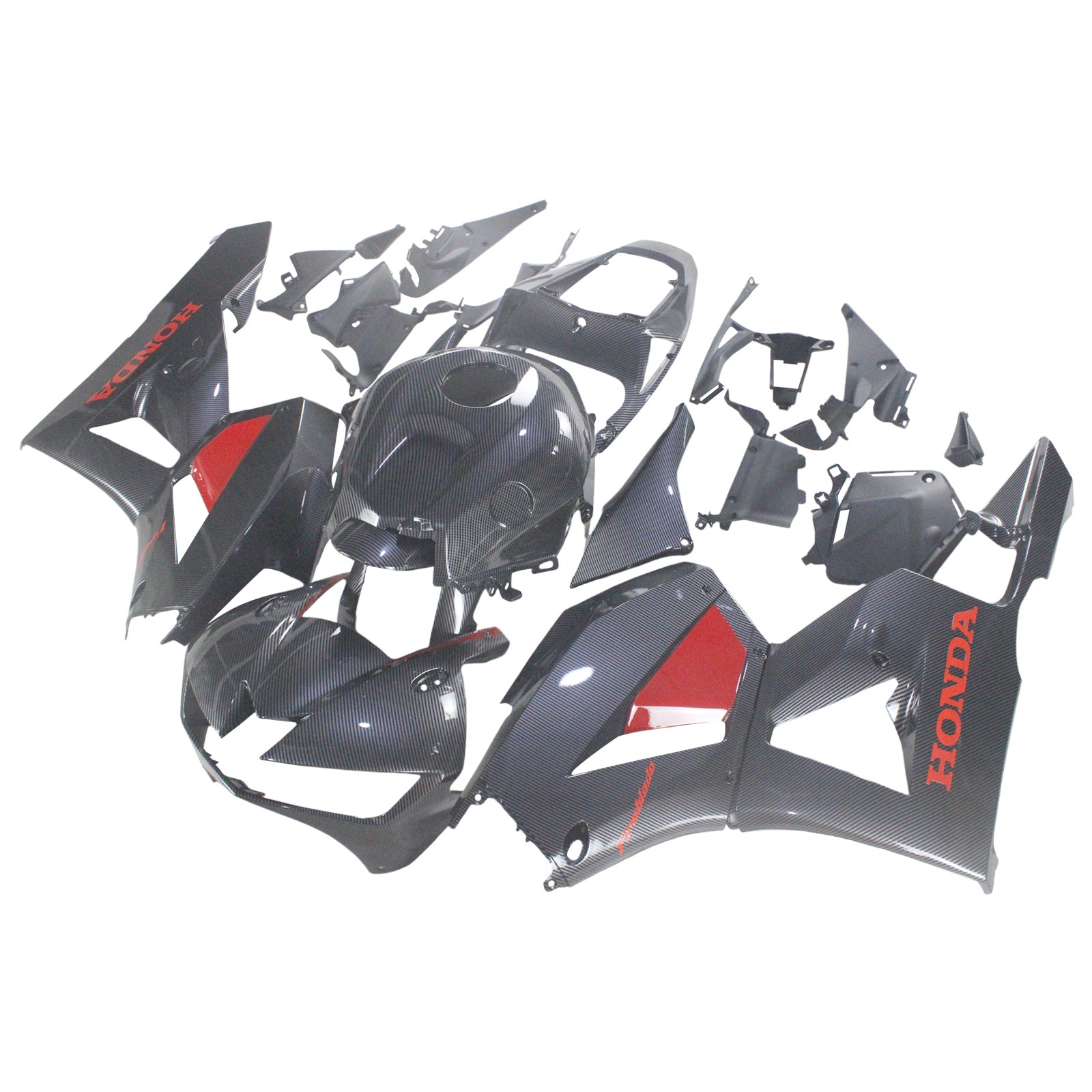 Amotopart 13-25 US ver. & 13-23 European ver. F5 CBR600RR Honda Carbon Fiber&Red Fairing Kit