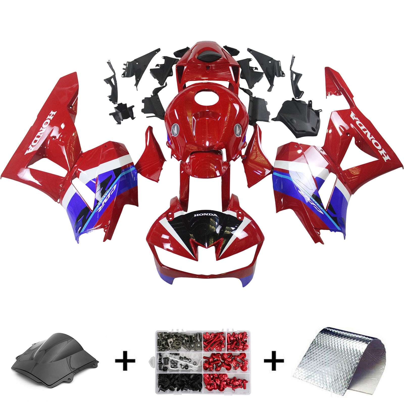 Amotopart 2013-2023 F5 CBR600RR Honda Red&Blue Fairing Kit