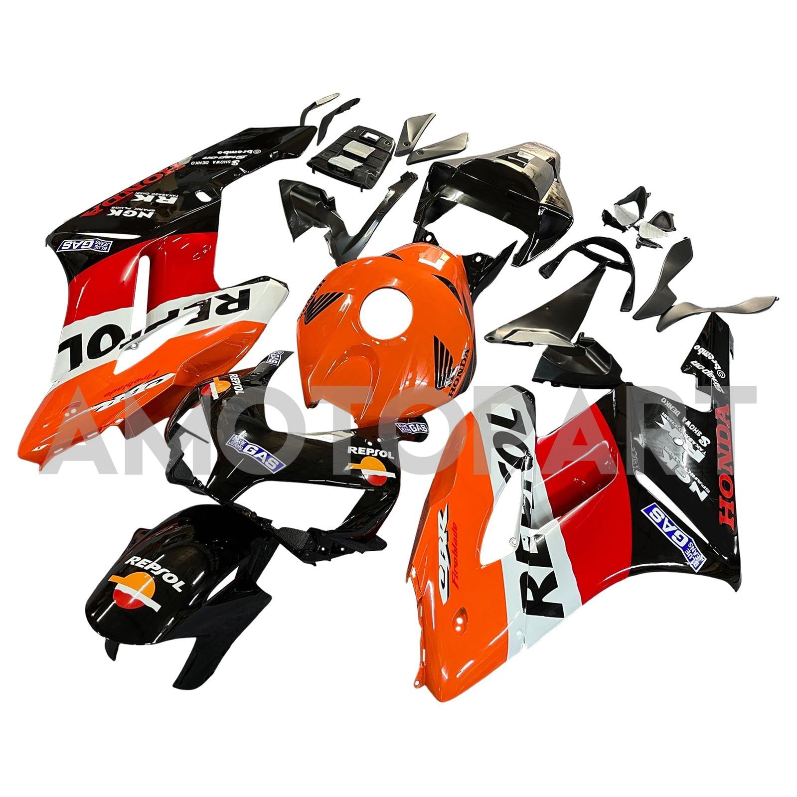 Amotopart Fairings Honda CBR1000RR 2004-2005 Fairing Repsol Racing Black Orange Fairing Kit