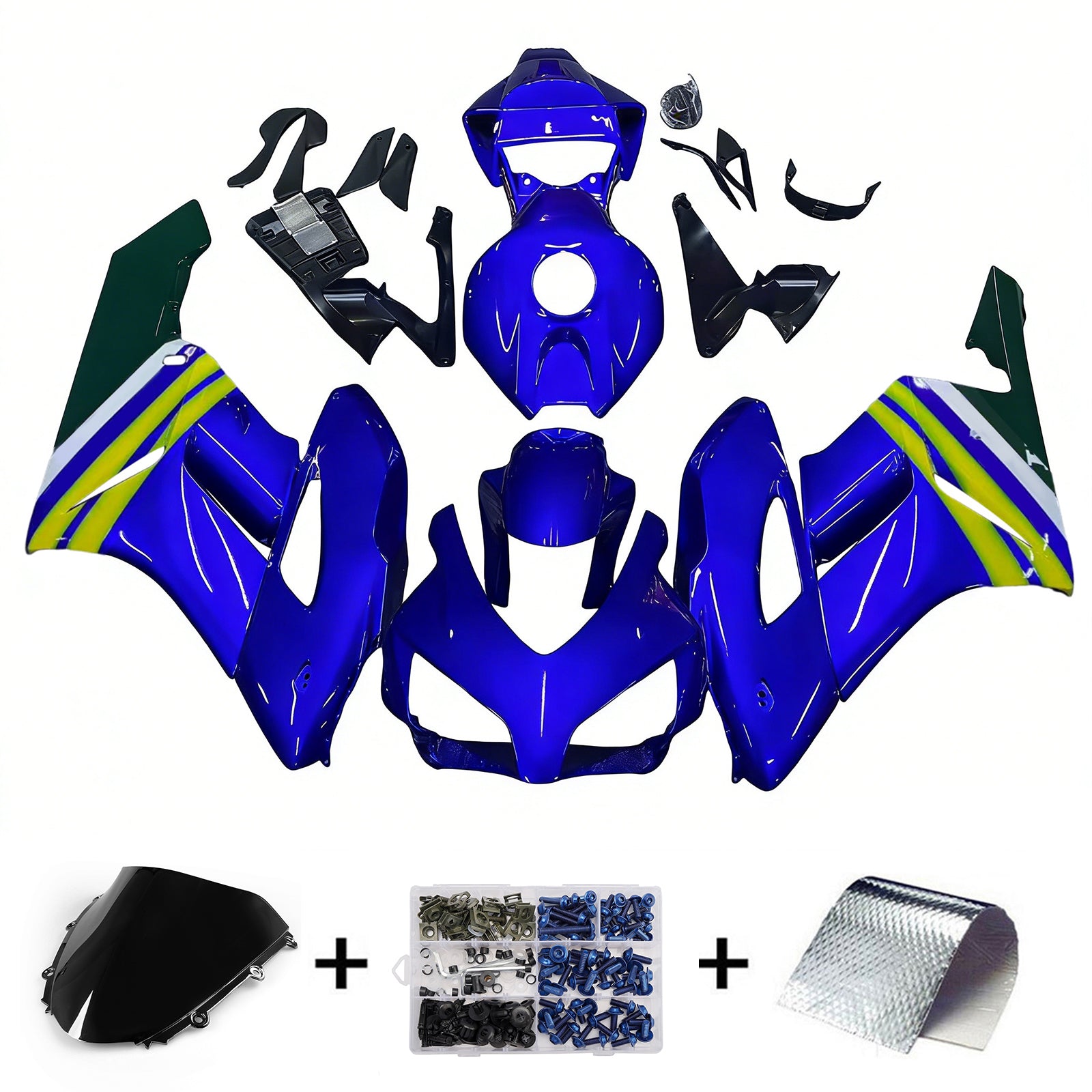 Amotopart 2004-2005 CBR1000RR Honda Fairing Blue Kit