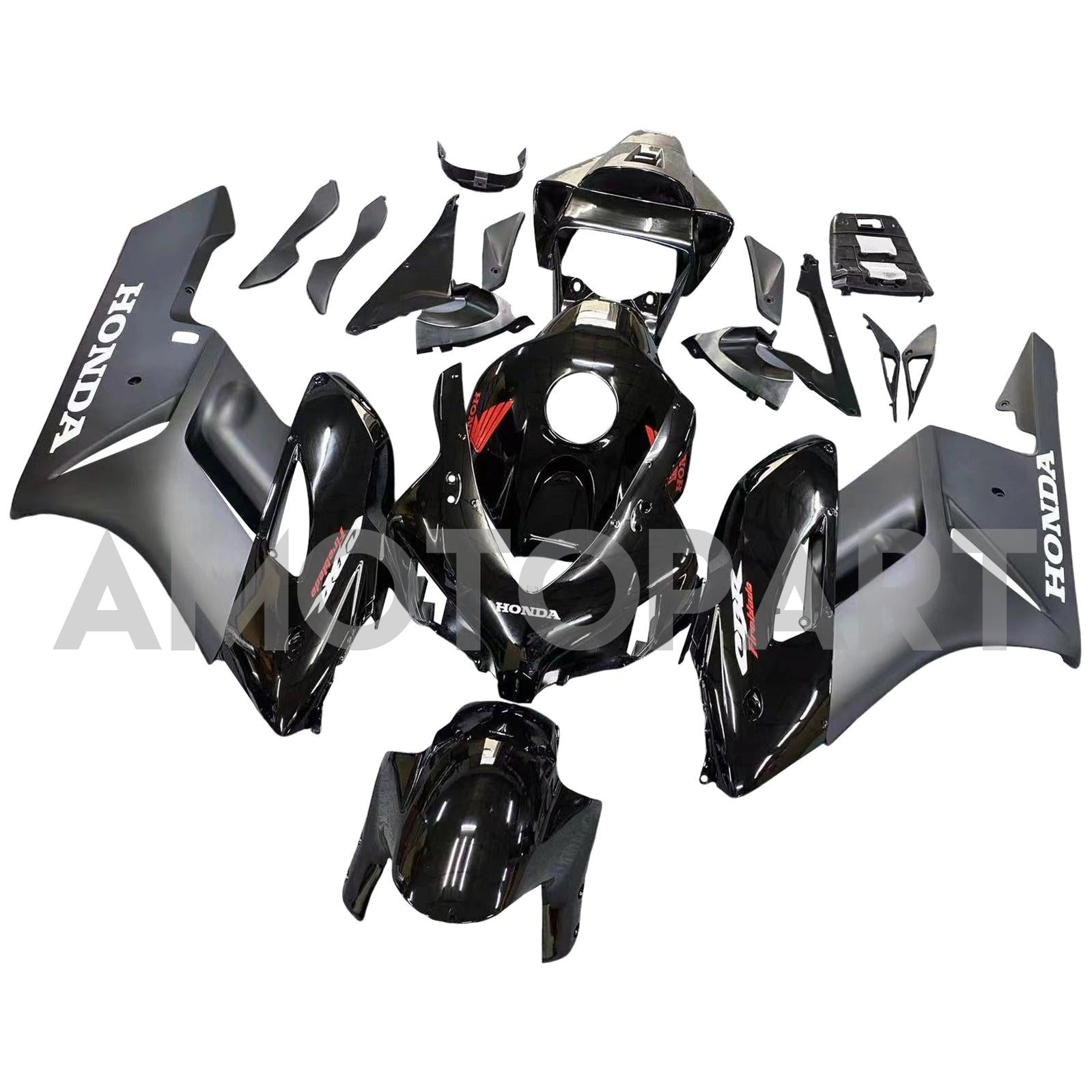 AmotOPart-kuipen CBR1000RR 2004-2005 Koop Honda Racing All Black Fairing Kit