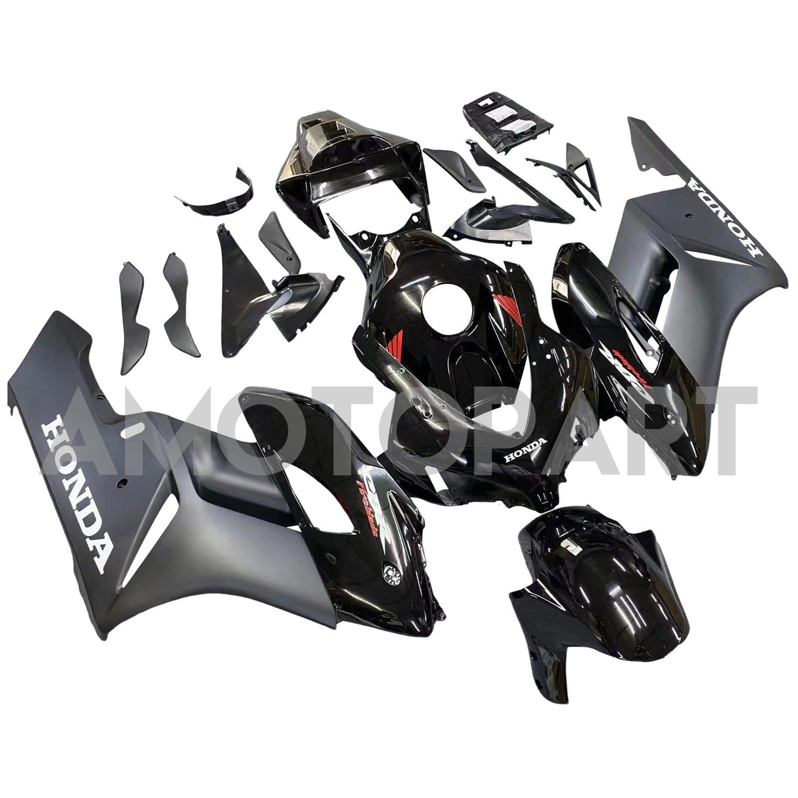 AmotOPart-kuipen CBR1000RR 2004-2005 Koop Honda Racing All Black Fairing Kit