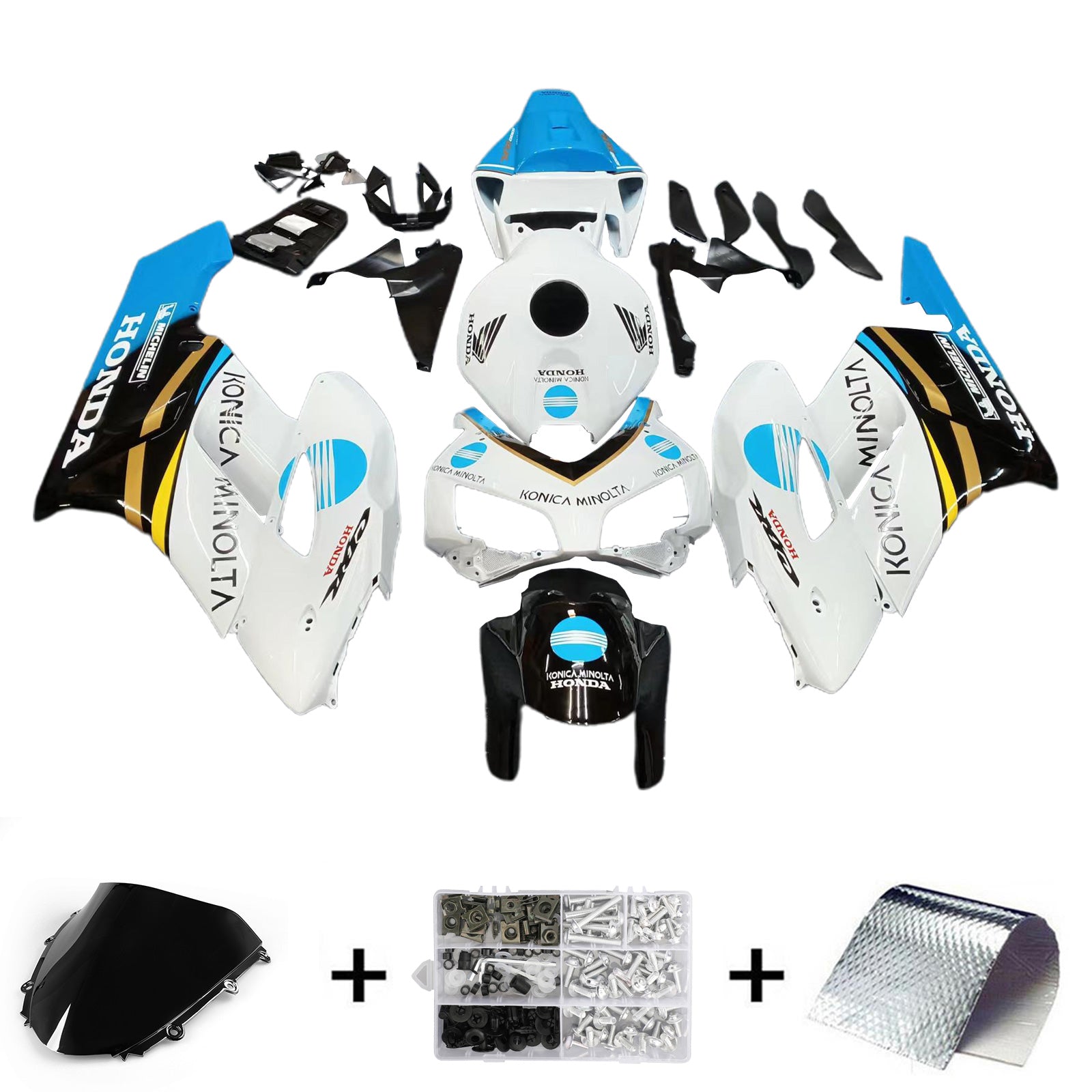 Fairings Amotopart Honda CBR1000RR 2004-2005 Faming Fairring multicolor Konica Minolta Racing Fairing Kit