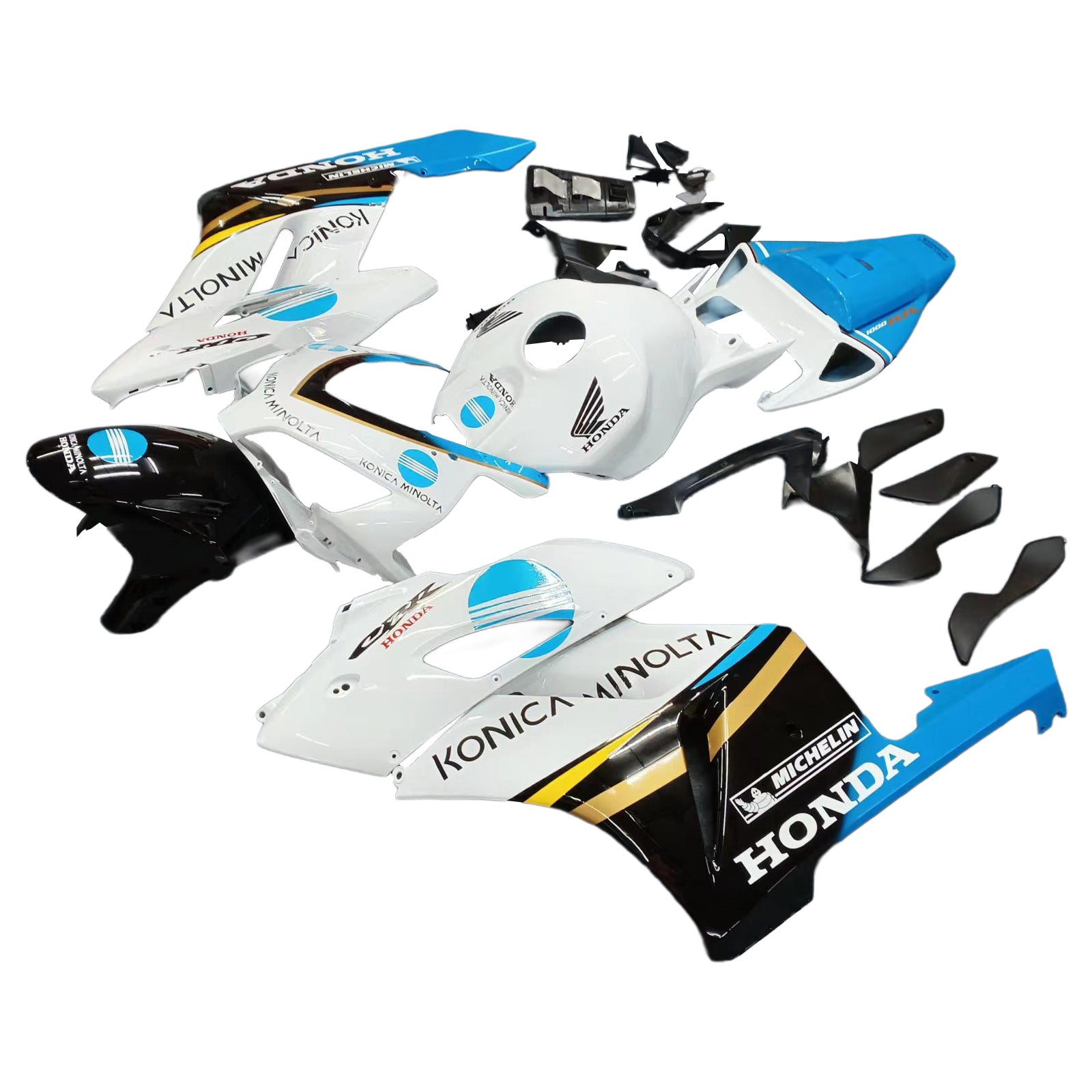 Amotopart Verkleidungen Honda CBR1000RR 2004–2005 Verkleidung, mehrfarbig, Konica Minolta Racing Verkleidungsset