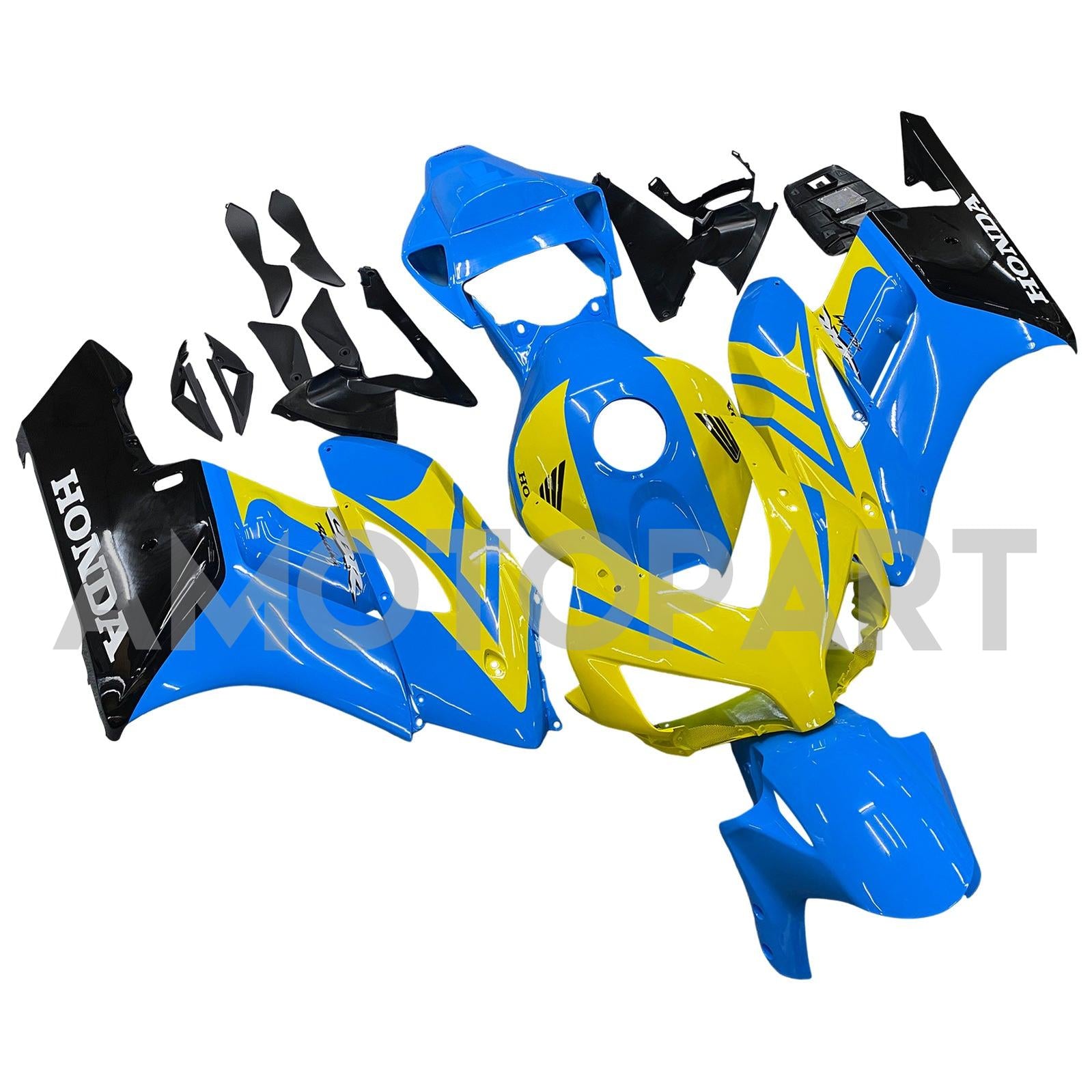 Kapoty amotopart Honda CBR1000RR 2004-2005 Racing Realing Blue Yellow Fadiling Kit