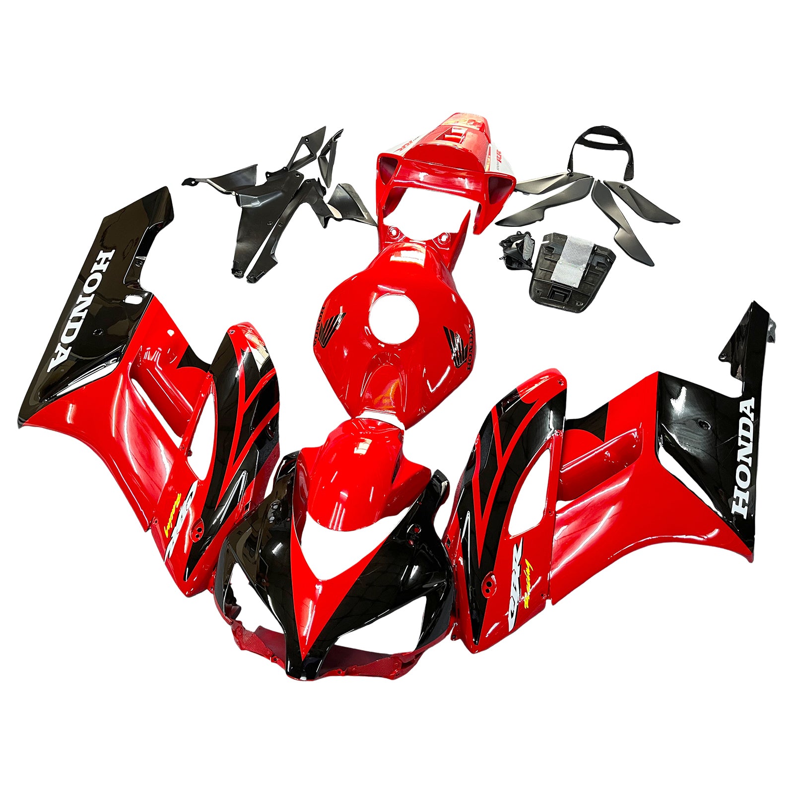 Carenados Amotopart Honda 1000RR 2004-2005 Carenado Rojo Negro CBR Racing Kit de carenado