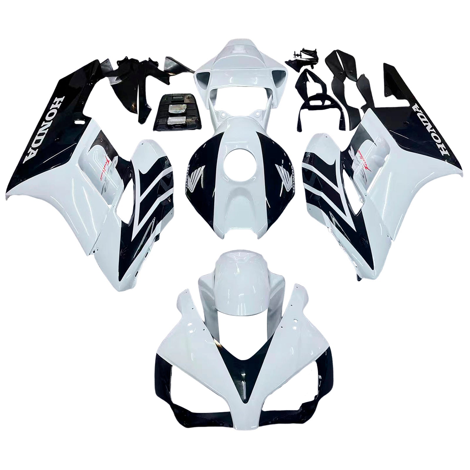 Amotopart Fairings Honda CBR1000RR 2004-2005 Fairing White Black CBR Racing Fairing Kit