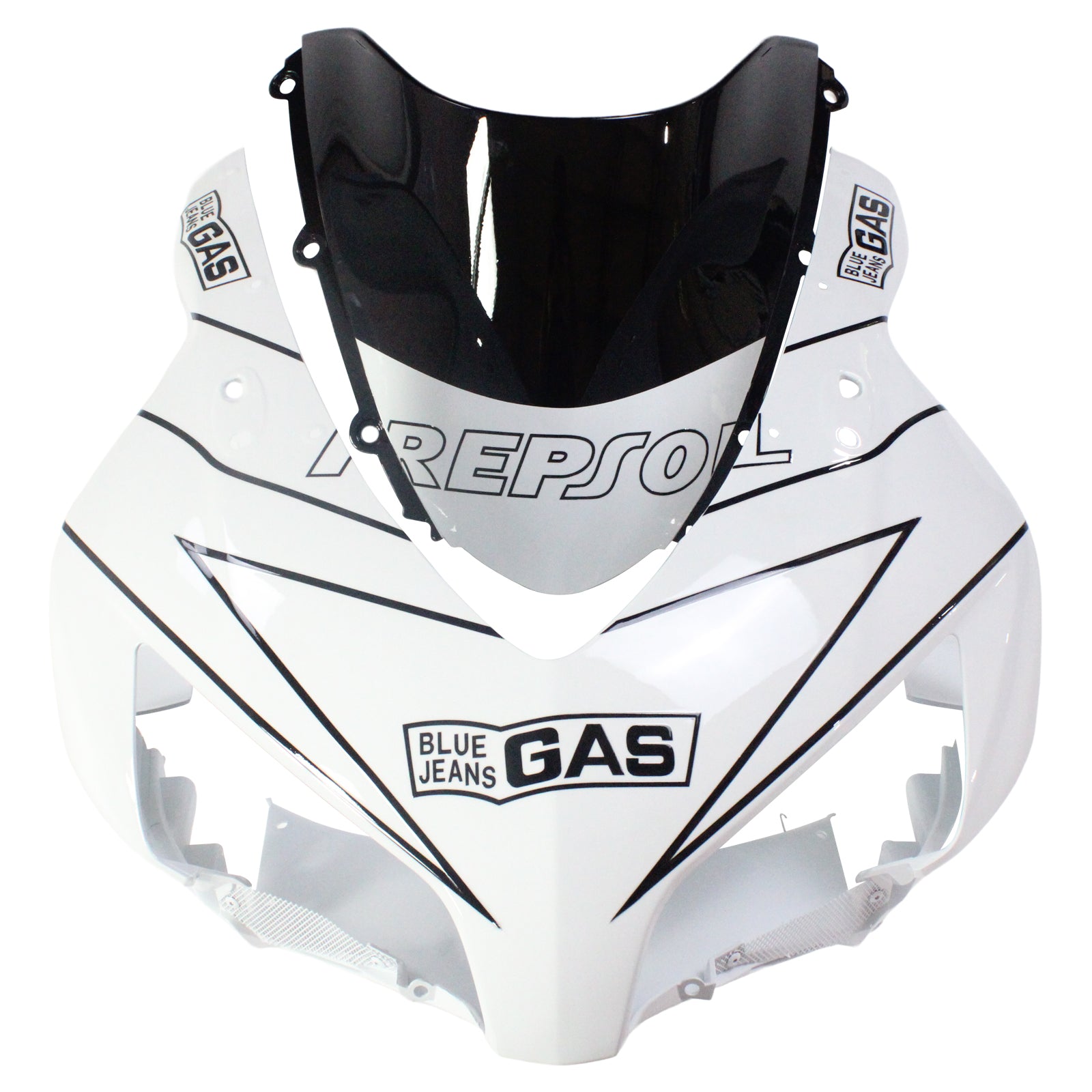 Amotopart Carene Honda CBR1000RR 2004-2005 Carena Bianco Argento Repsol Racing Kit carena