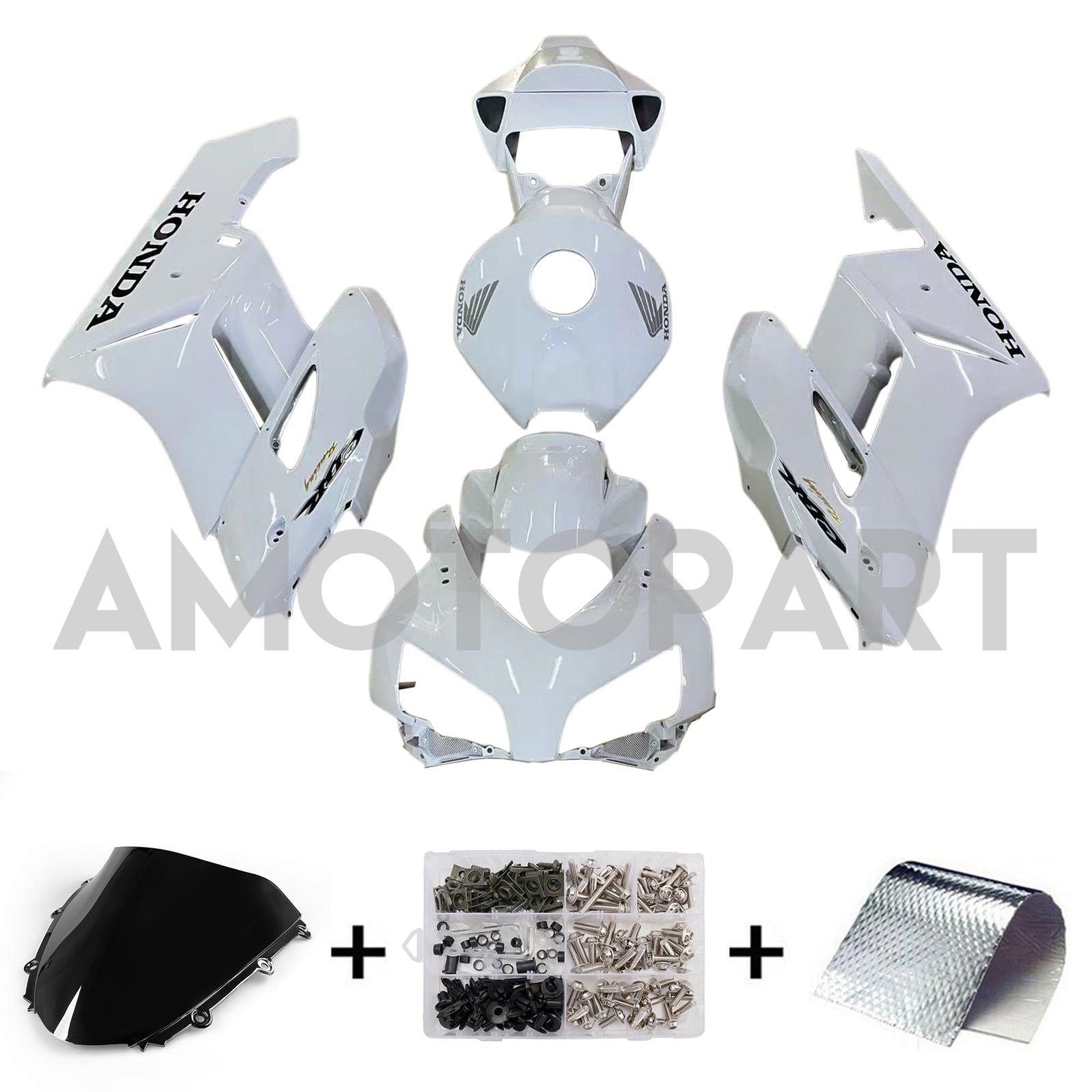 Amotopart 2004-2005 Honda CBR1000RR Fairing White Kit