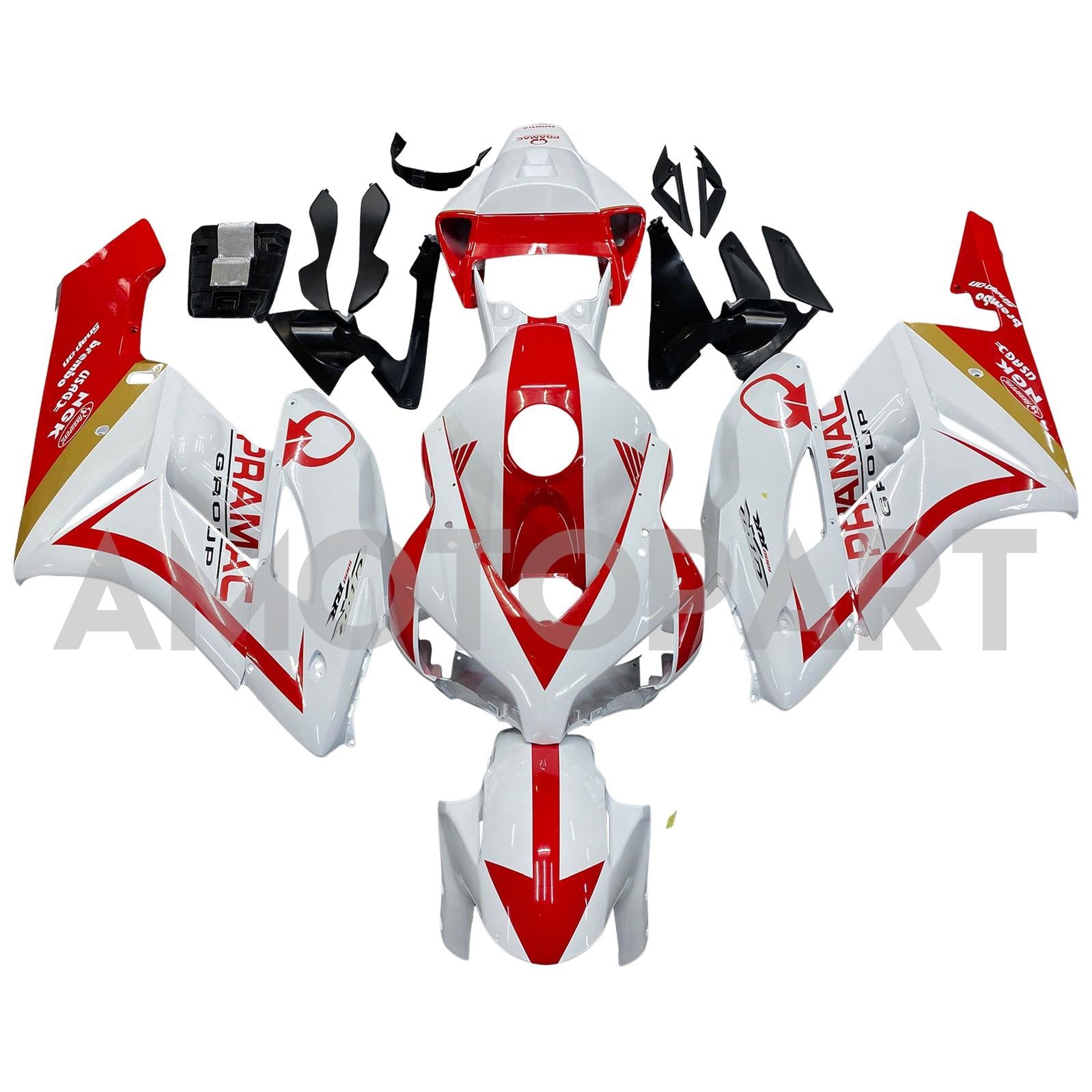 Amotopart Fairings CBR1000RR 2004-2005 Fairing White Red Honda Racing Fairing Kit