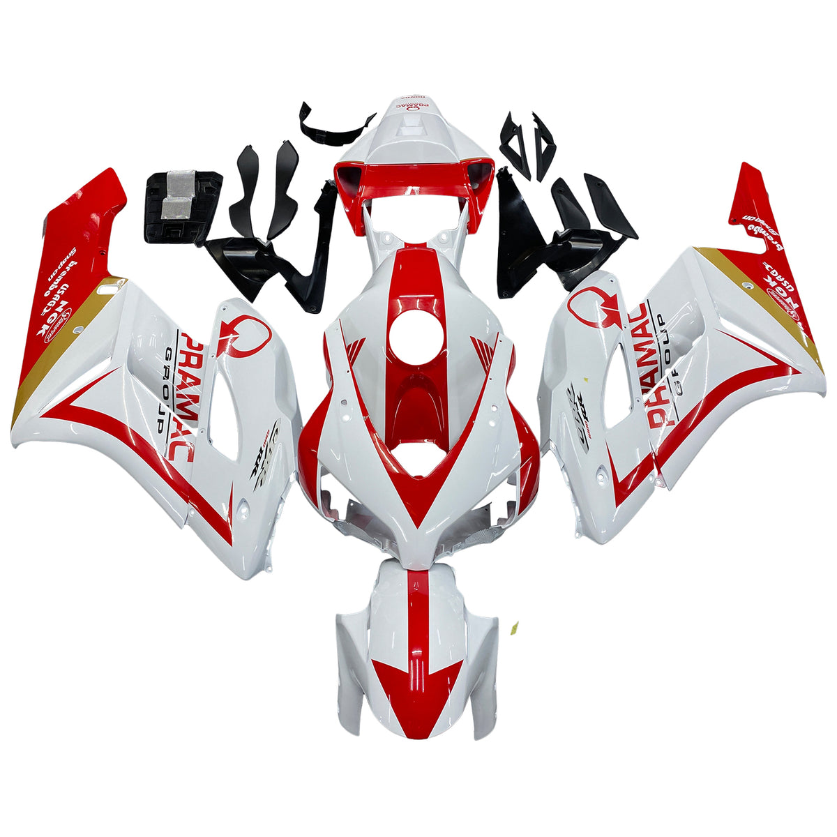 Amotopart Verkleidungen CBR1000RR 2004–2005 Verkleidung Weiß Rot Honda Racing Verkleidungsset