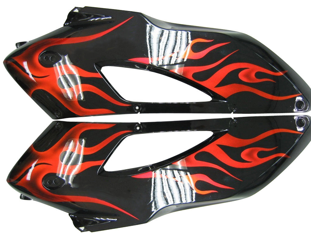 Amotopart Fairings Honda CBR1000RR 2004-2005 Fairing Flame Shark Racing Black & Red Fairing Kit