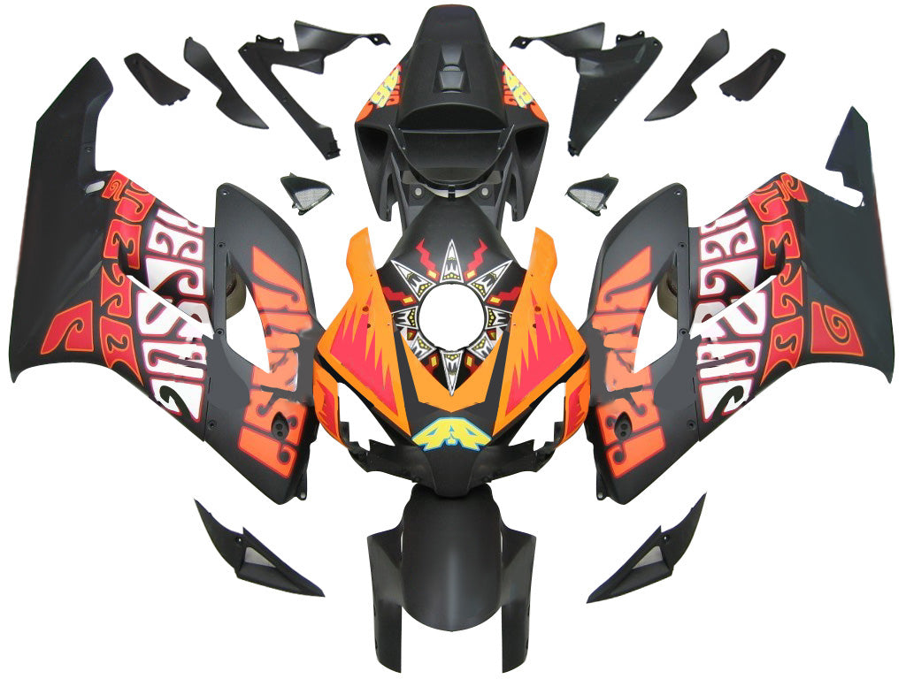 Amotopart Fairings Honda CBR1000RR 2004-2005 Fairing Valentino Rossi Racing Black Orange Fairing Kit