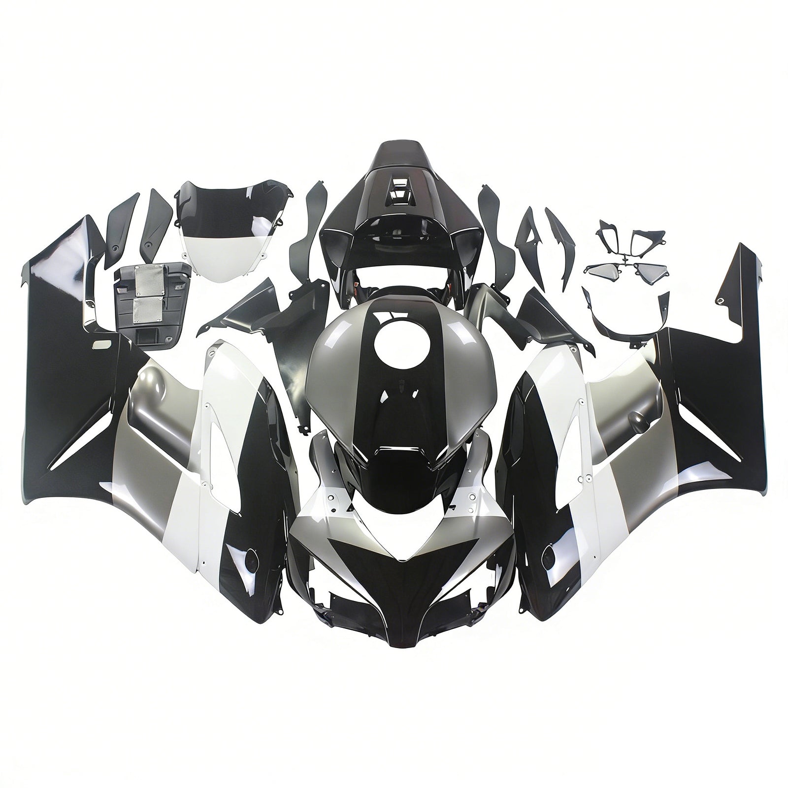 Amotopart Fairings Honda CBR1000RR 2004-2005 Fairing Repsol Racing Black Silver Fairing Kit